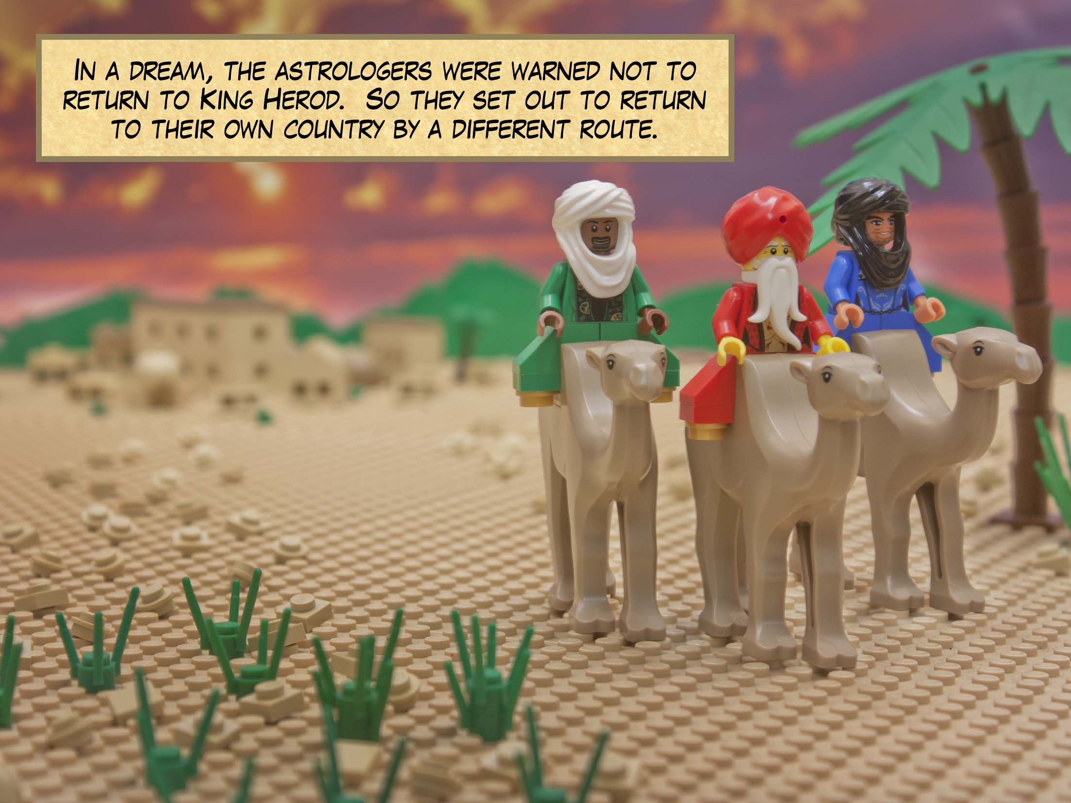 They came into the house and saw the young child with his mother Mary.<br>