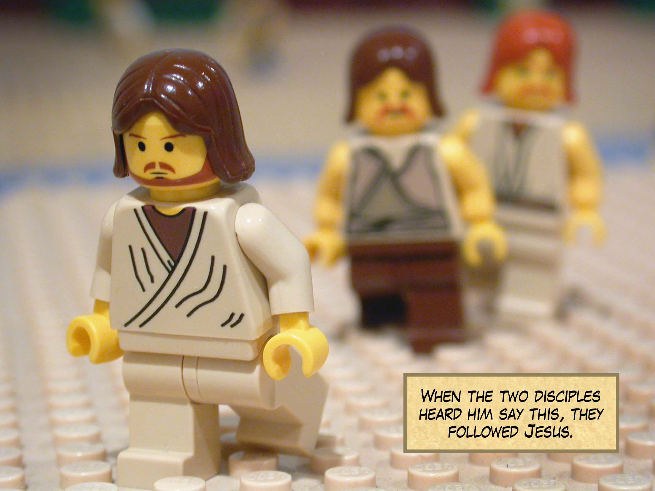 When the two disciples heard him say this, they followed Jesus.