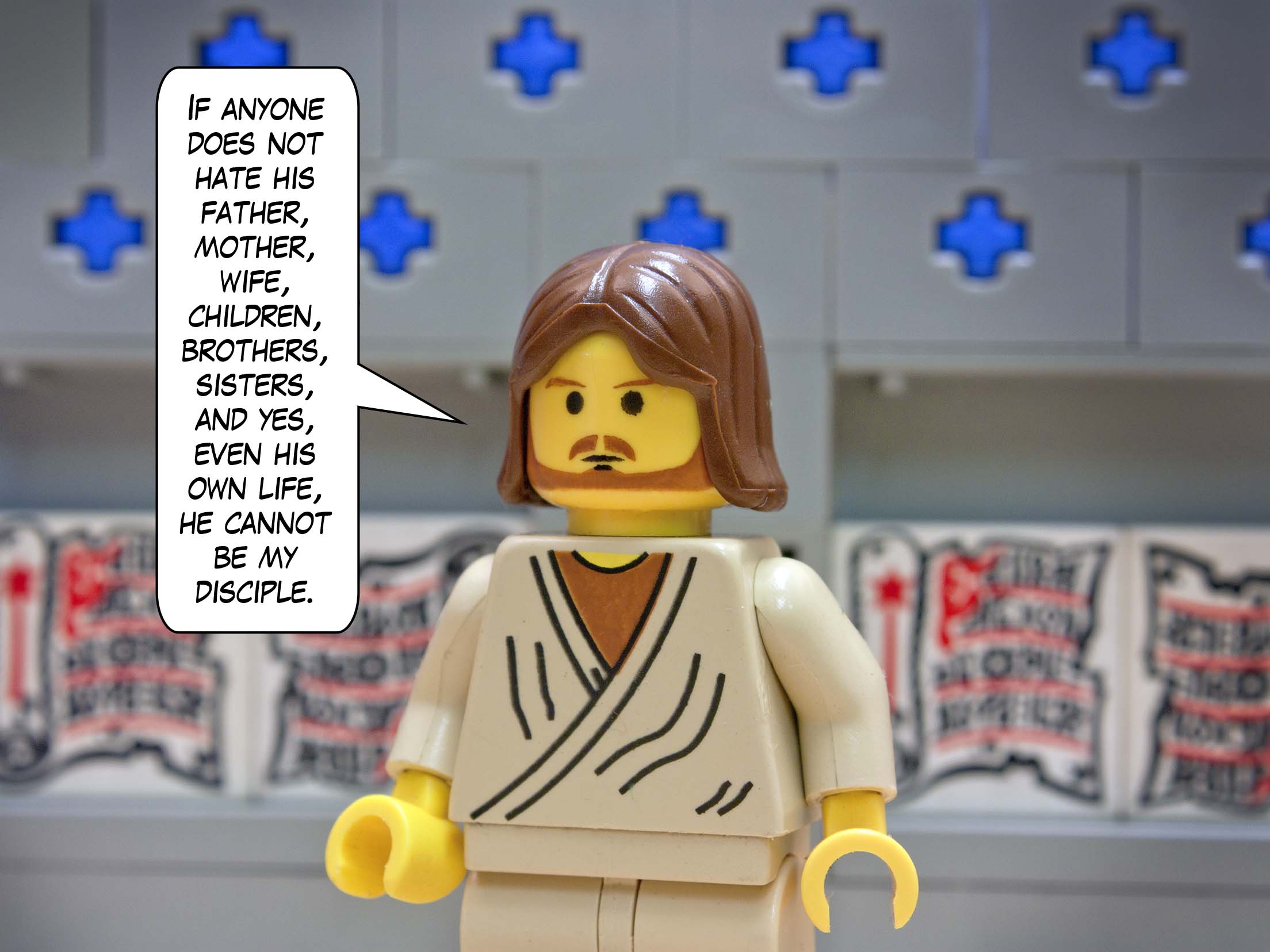 'From now on there will be five in one family divided against each other, three against two...'