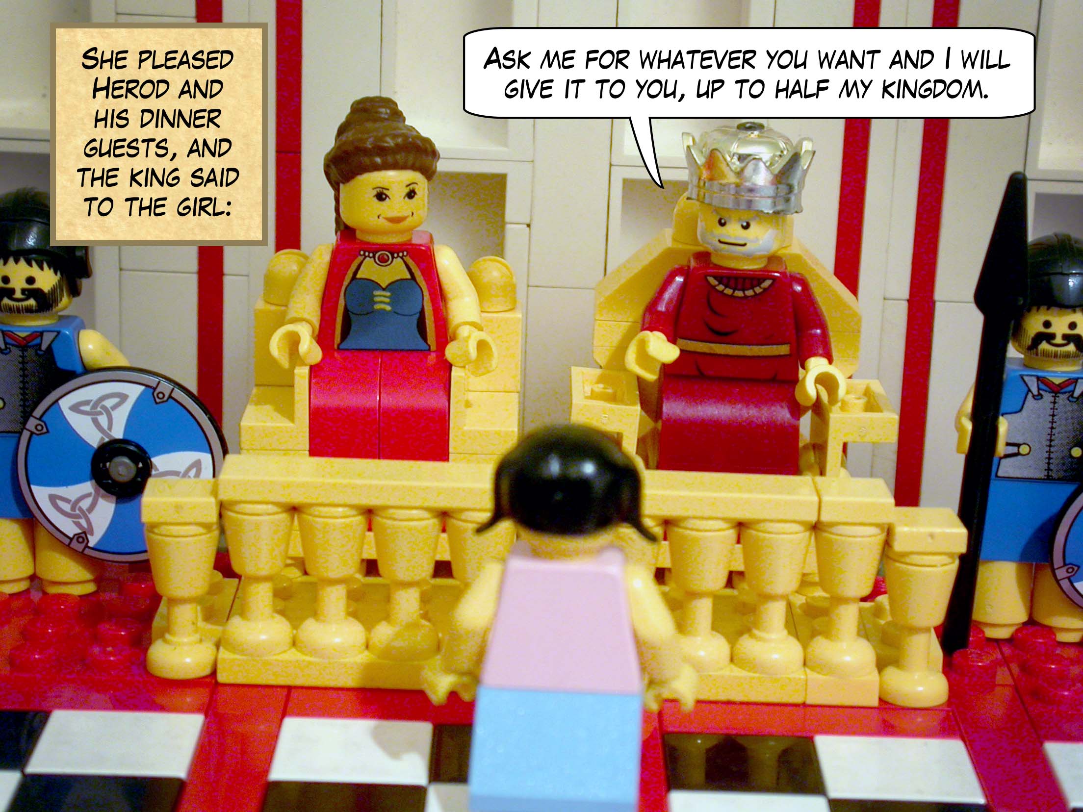 So she went out and said to her mother, 'What should I ask for?'