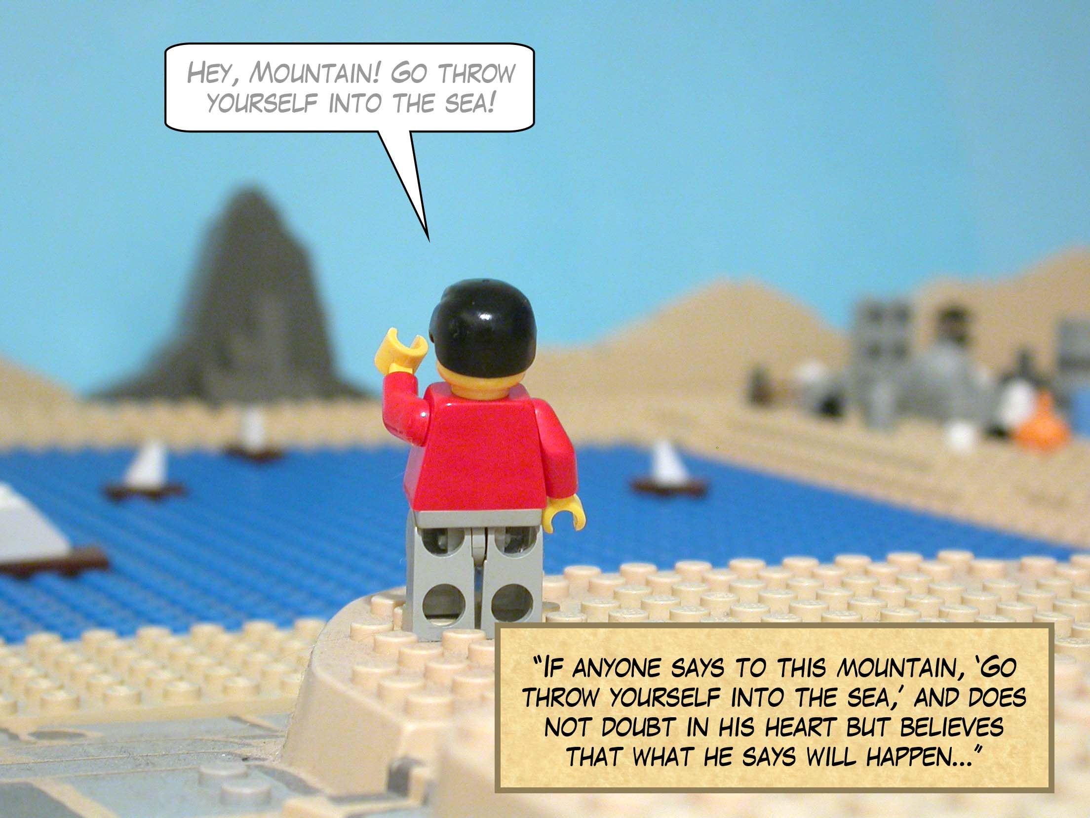 'When, look! There is a plank of wood in your own.'