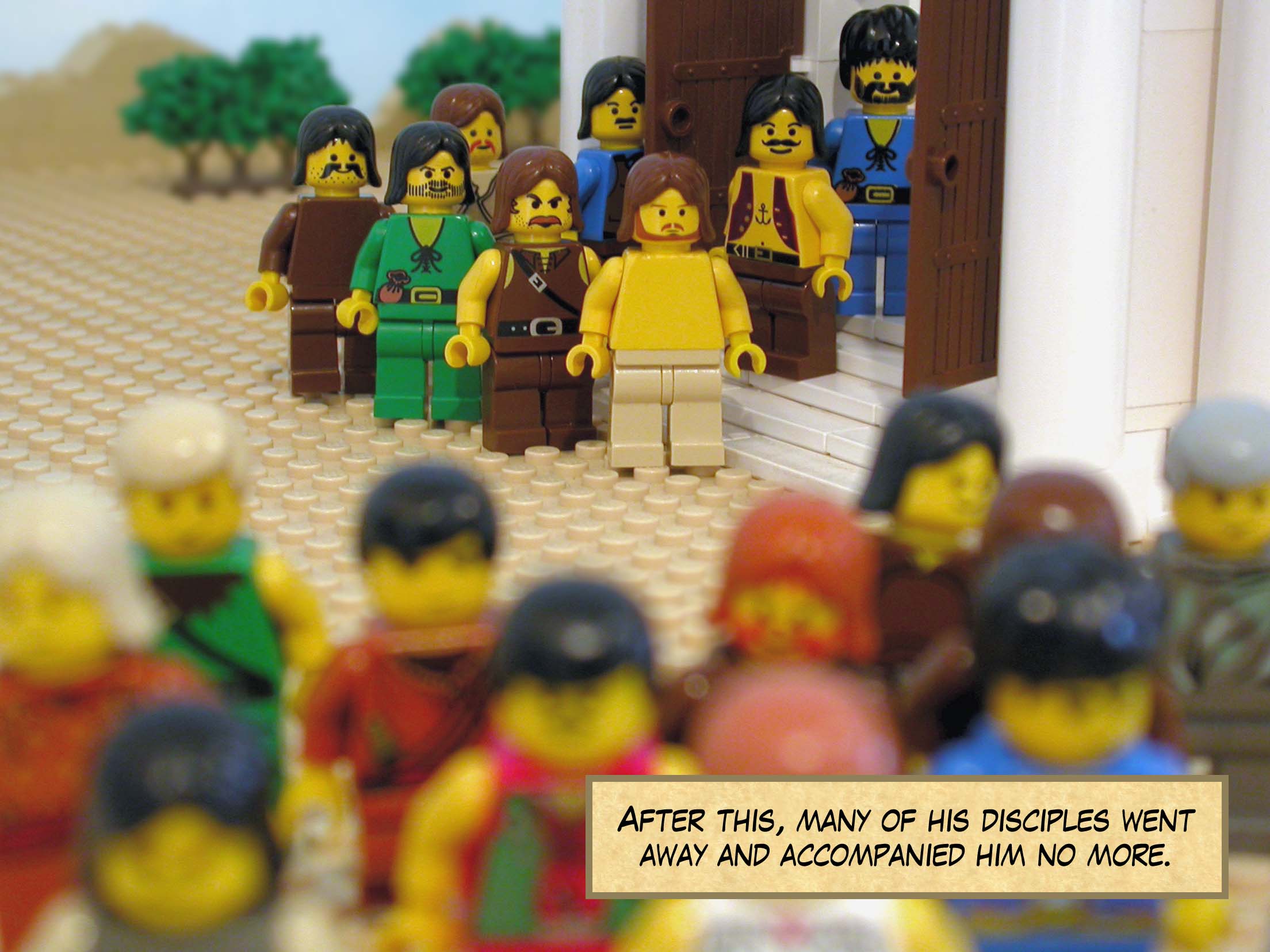 After this, many of his disciples went away and accompanied him no more.