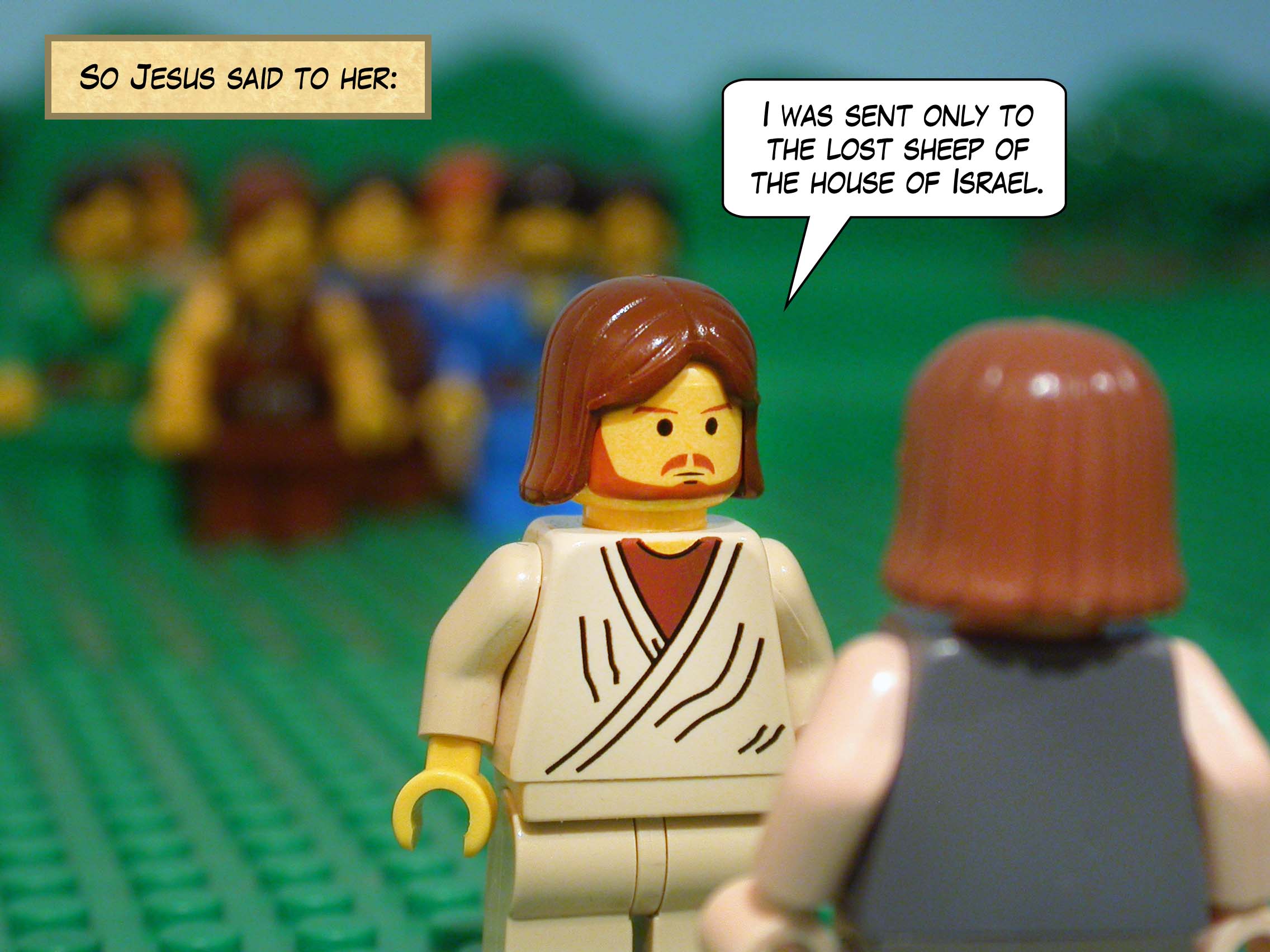 So Jesus answered, 'I was sent only to the lost sheep of the house of Israel.'