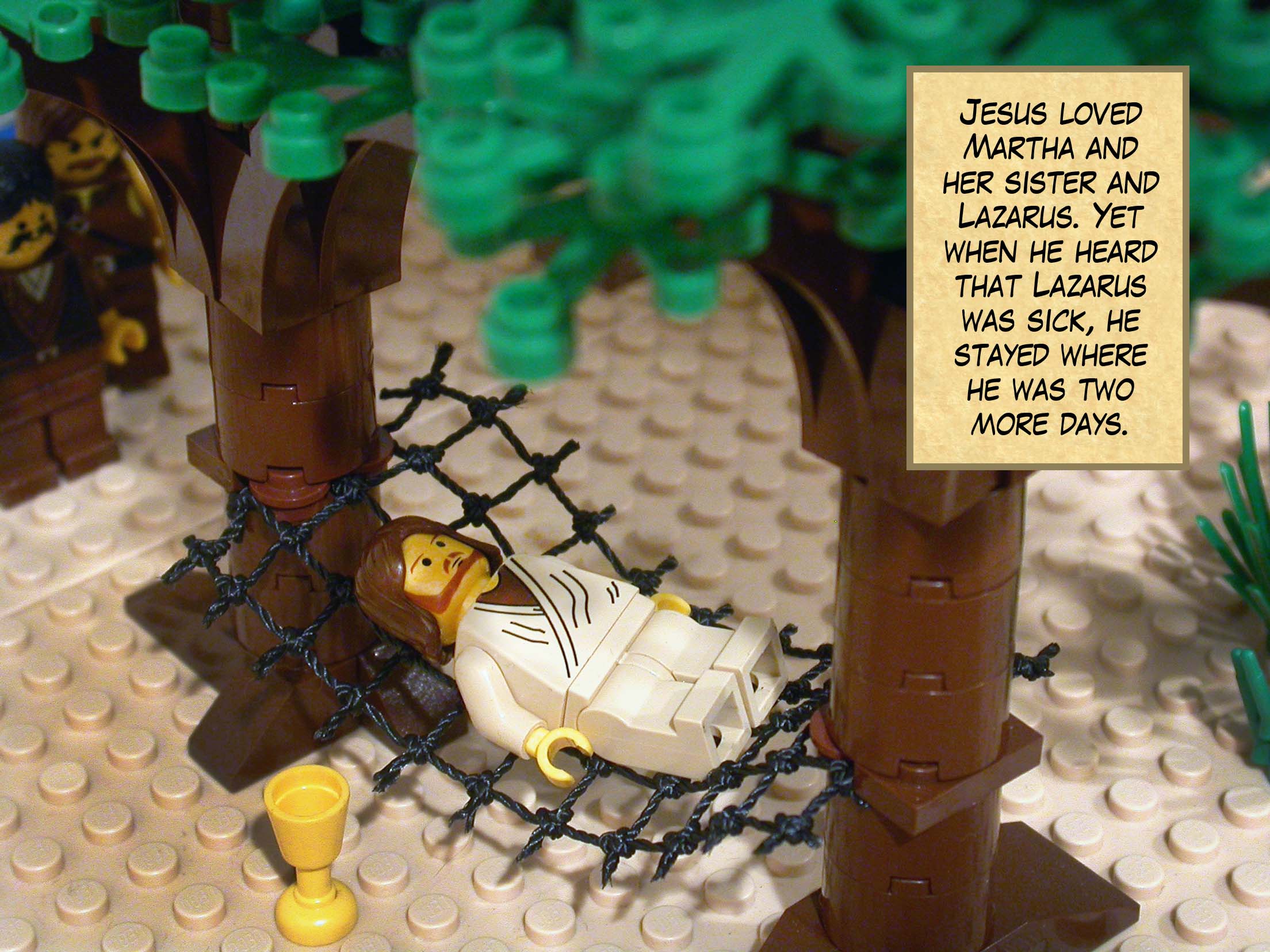 Then he said to his disciples, 'Let's go back to Judea. Lazarus is dead.'