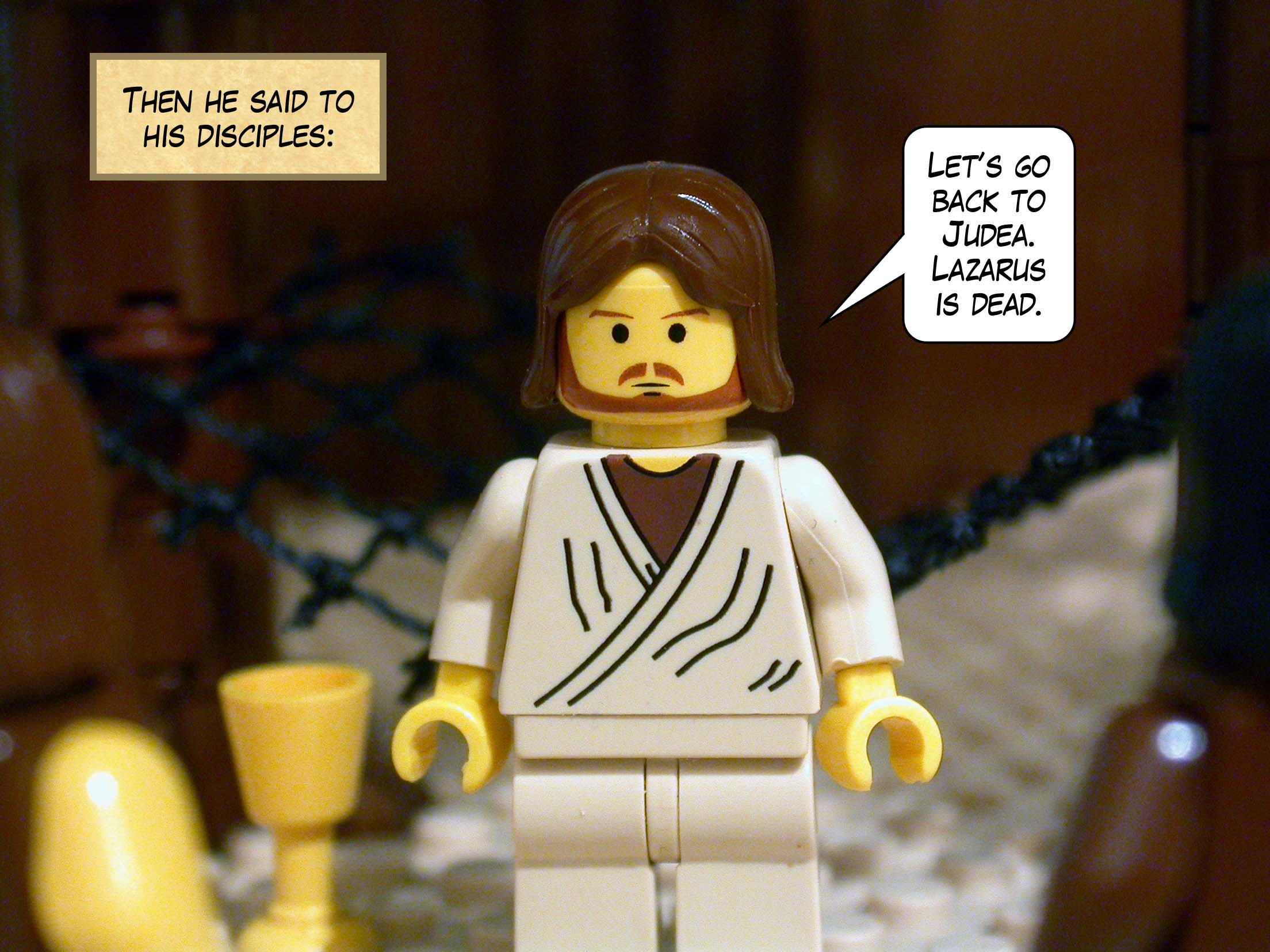 When Jesus arrived, Lazarus had already been in the tomb for four days. Martha came out to meet him and said, 'Lord, if you had been here, my brother would not have died!'