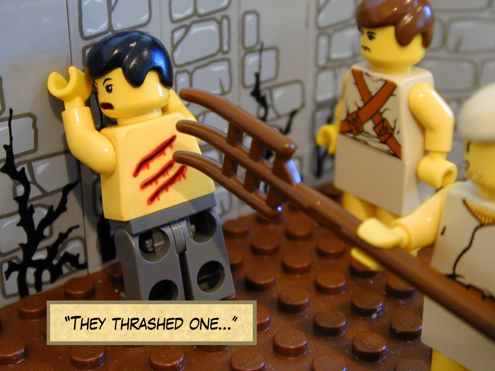 'They thrashed one...'<br>