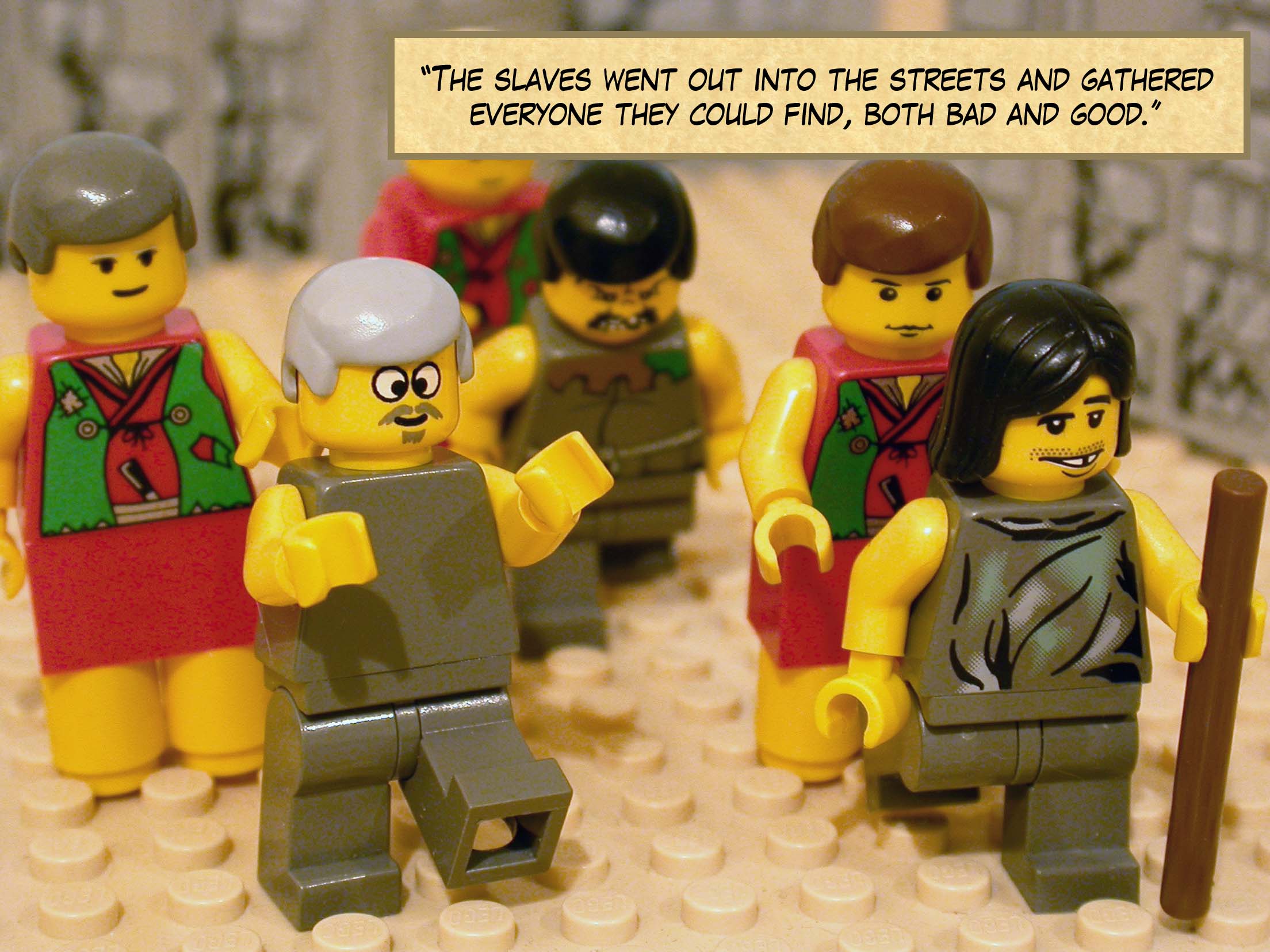 'The slave then reported to his master, "Your instructions have been carried out, but there is still room."'<br>