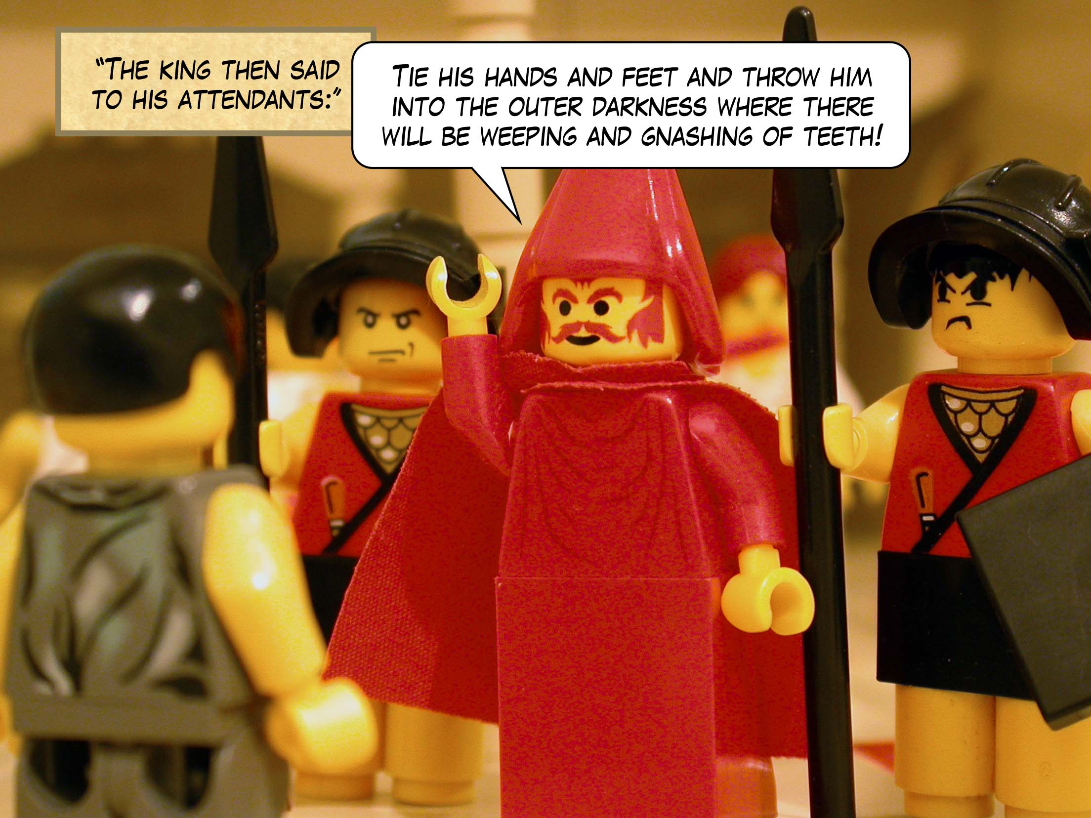 'I tell you, not one of those people who were invited will taste my banquet.'