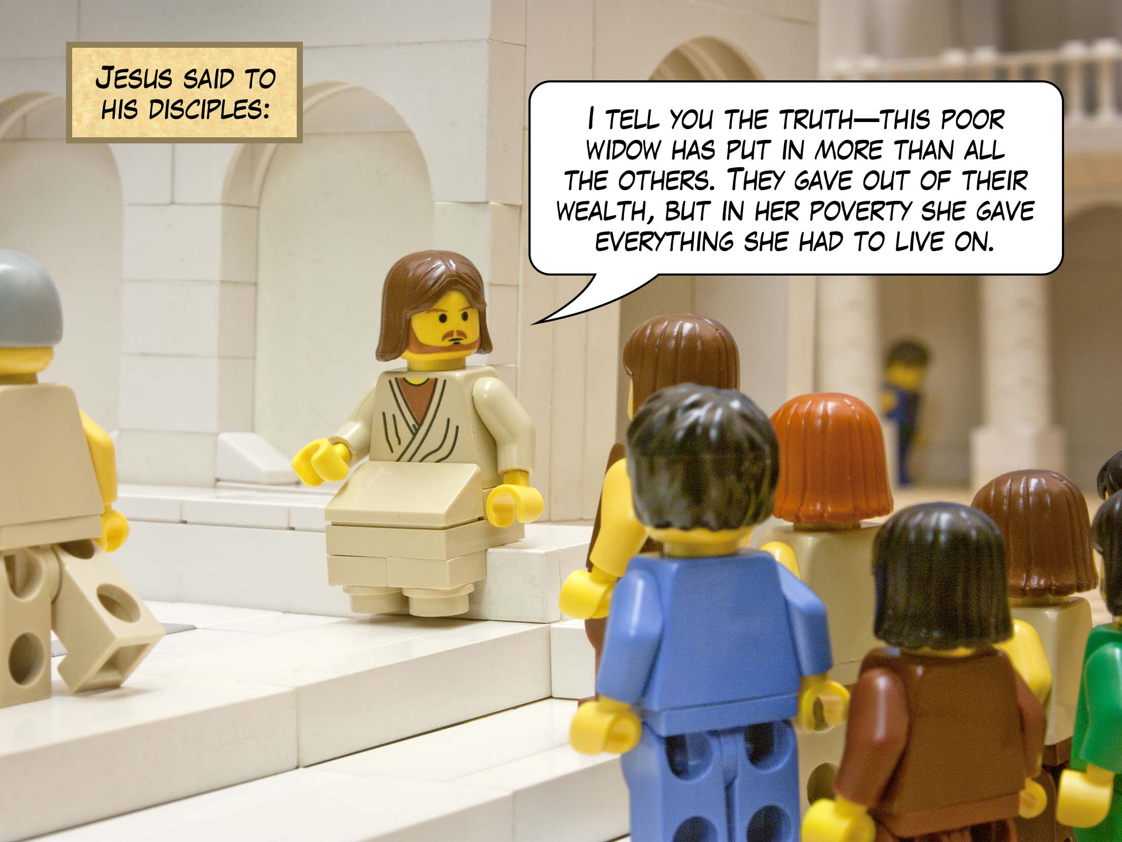 'For all of them have contributed out of their abundance; but she out of her poverty has put in everything she had, all she had to live on.'