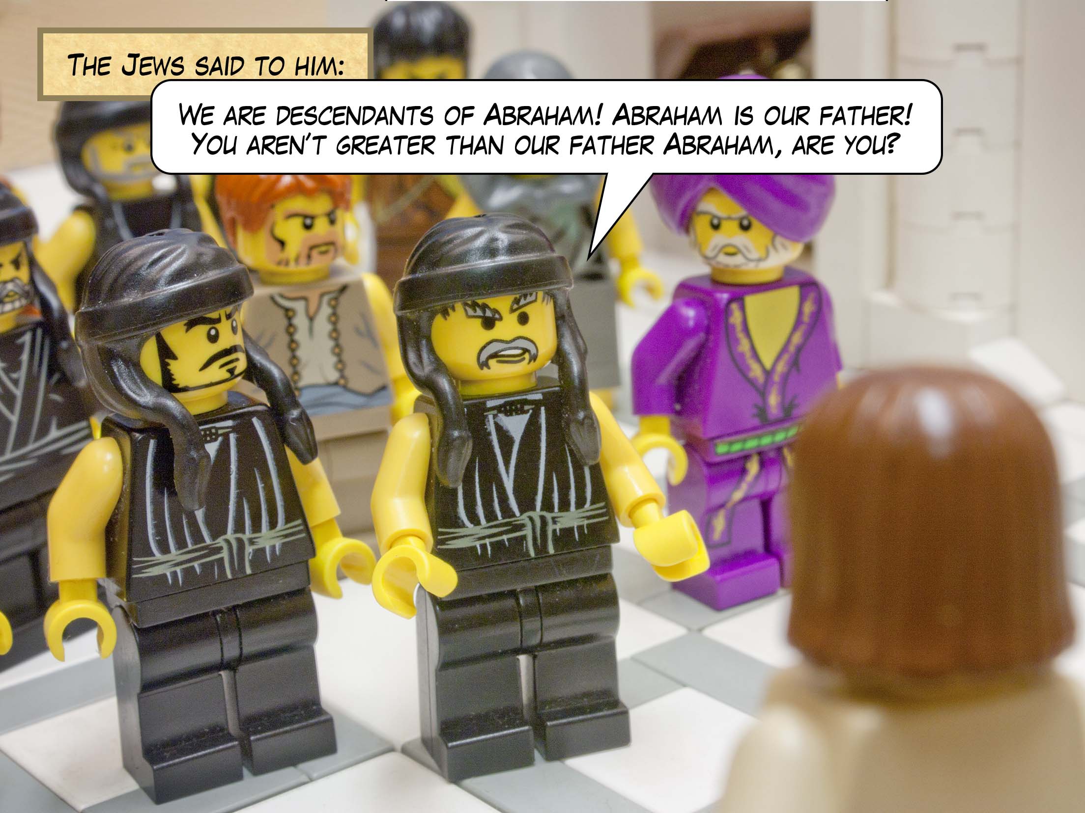 The Jews said to him, 'Now we know that you have a demon. Abraham died, and so did the prophets; yet you say, Whoever keeps my word will never taste death.'