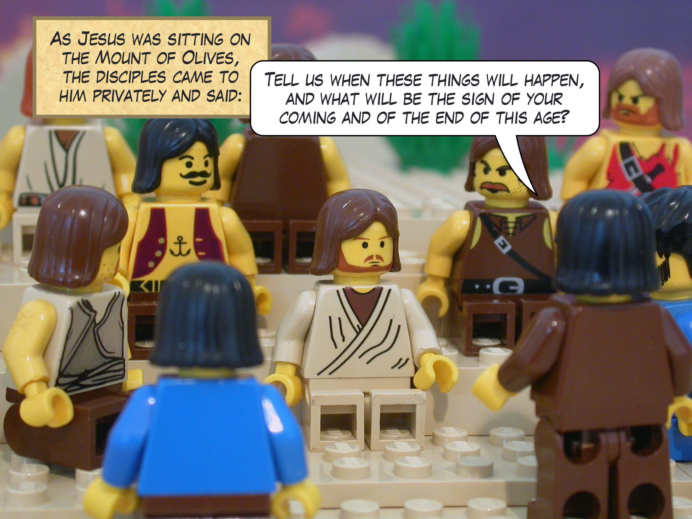 Jesus answered them, 'Nation will rise against nation...'