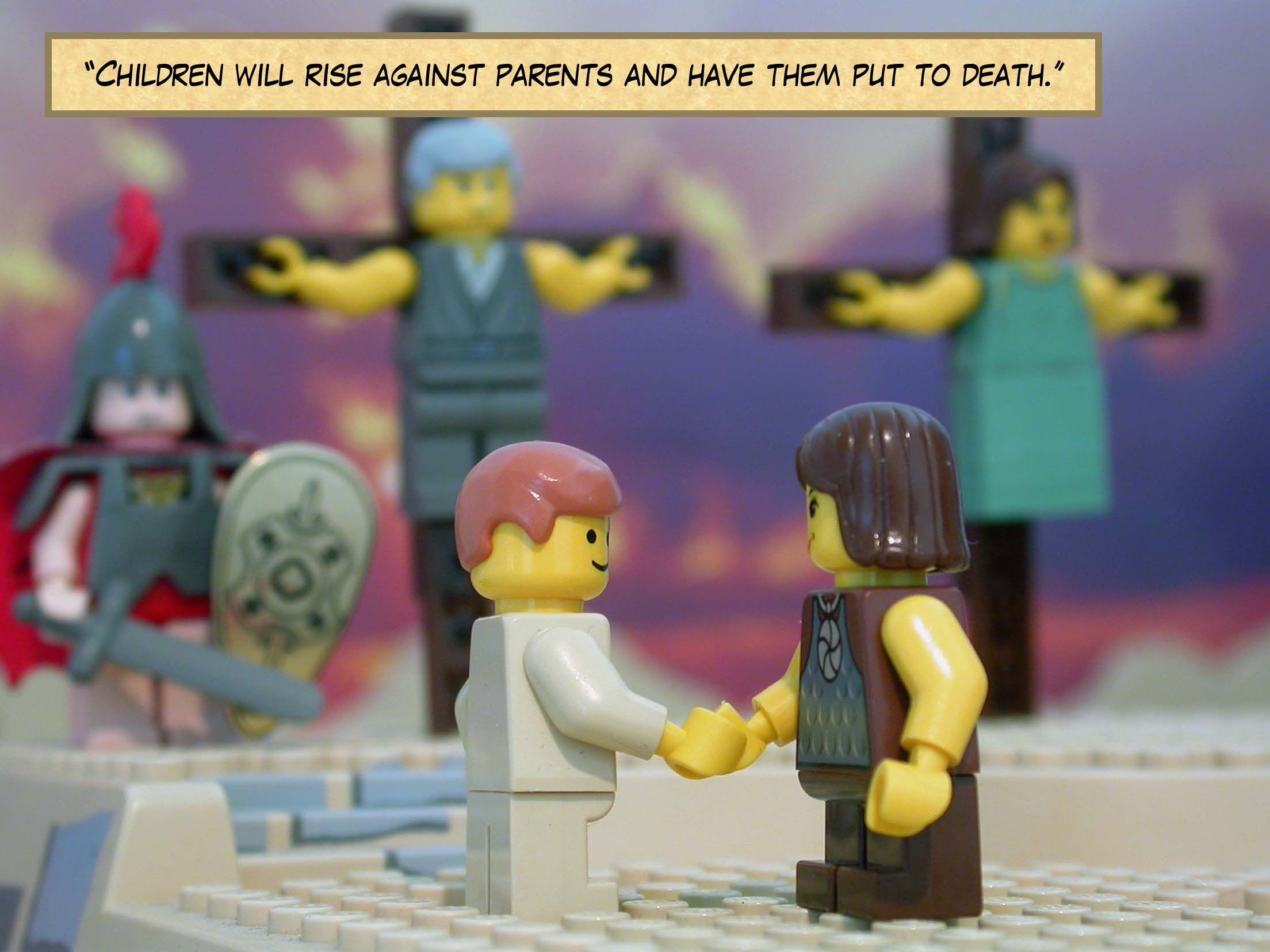 'Woe to those who are pregnant or nursing babies in those days! They will fall by the edge of the sword.'