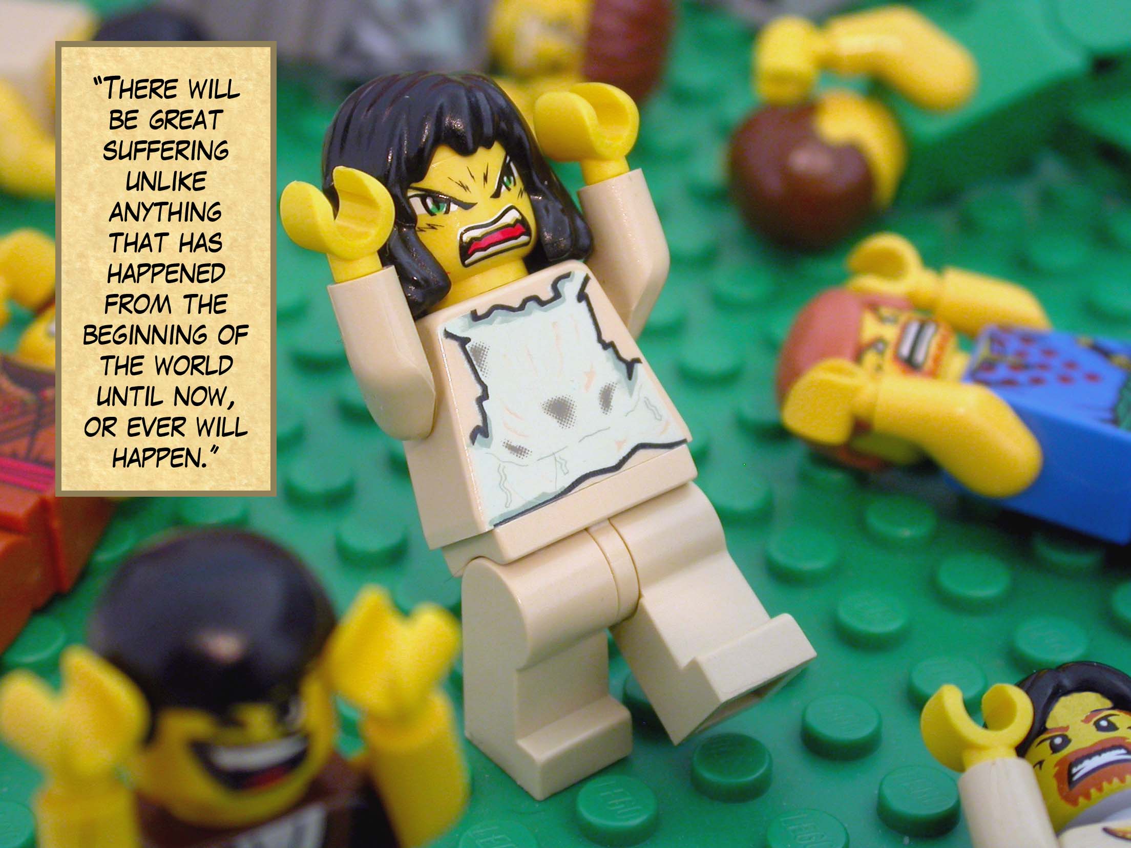 'Immeditaely after the suffering of those days, they will see the Son of Man arriving on the clouds of the sky with his angels, with power and great glory.'