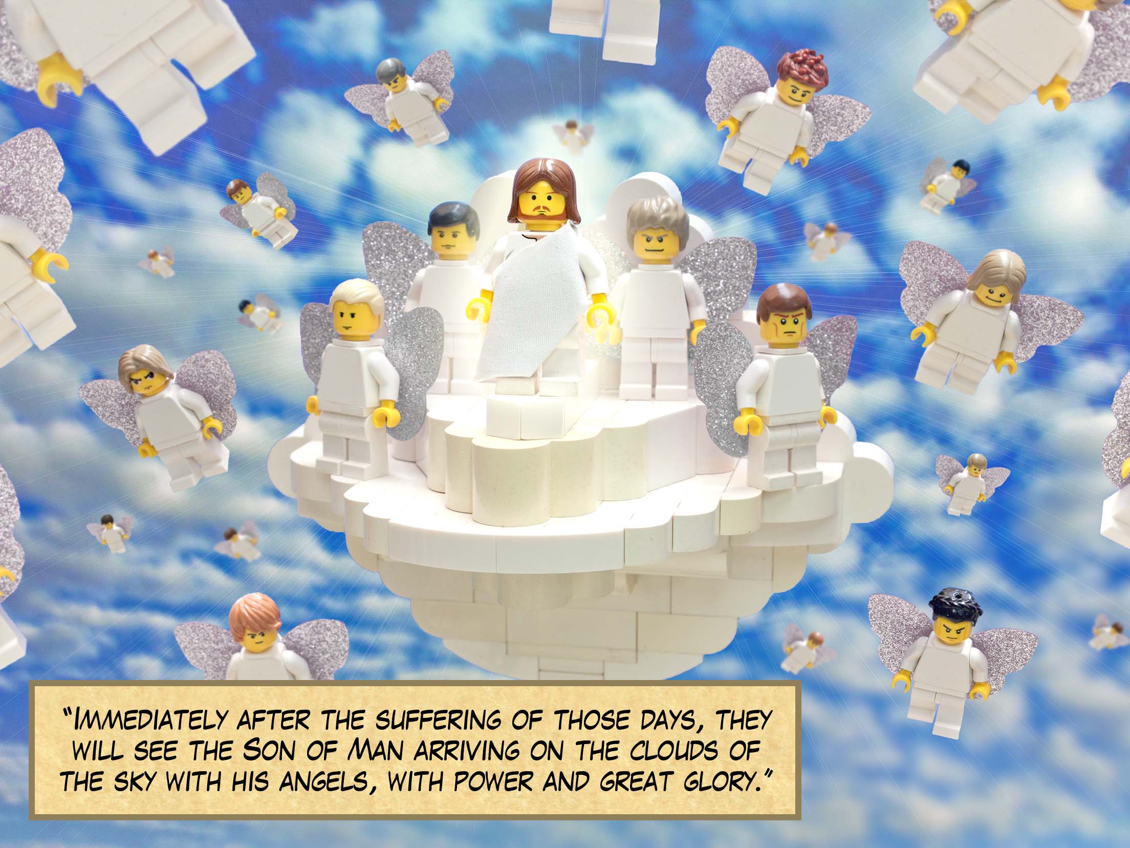 'And he will send his angels with a loud trumpet blast.'