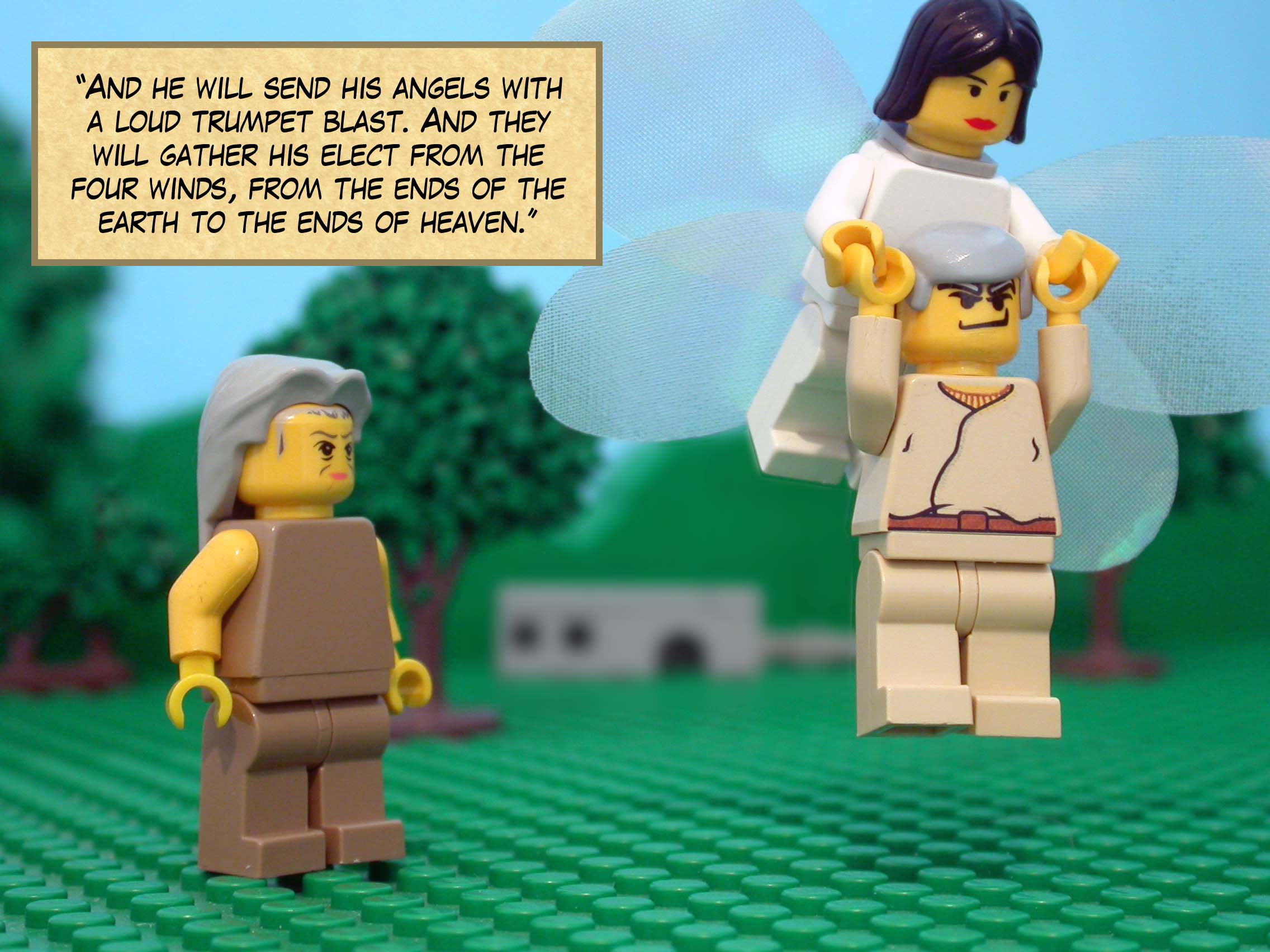 'And they will gather his elect from the four winds, from the ends of the earth to the ends of heaven.'