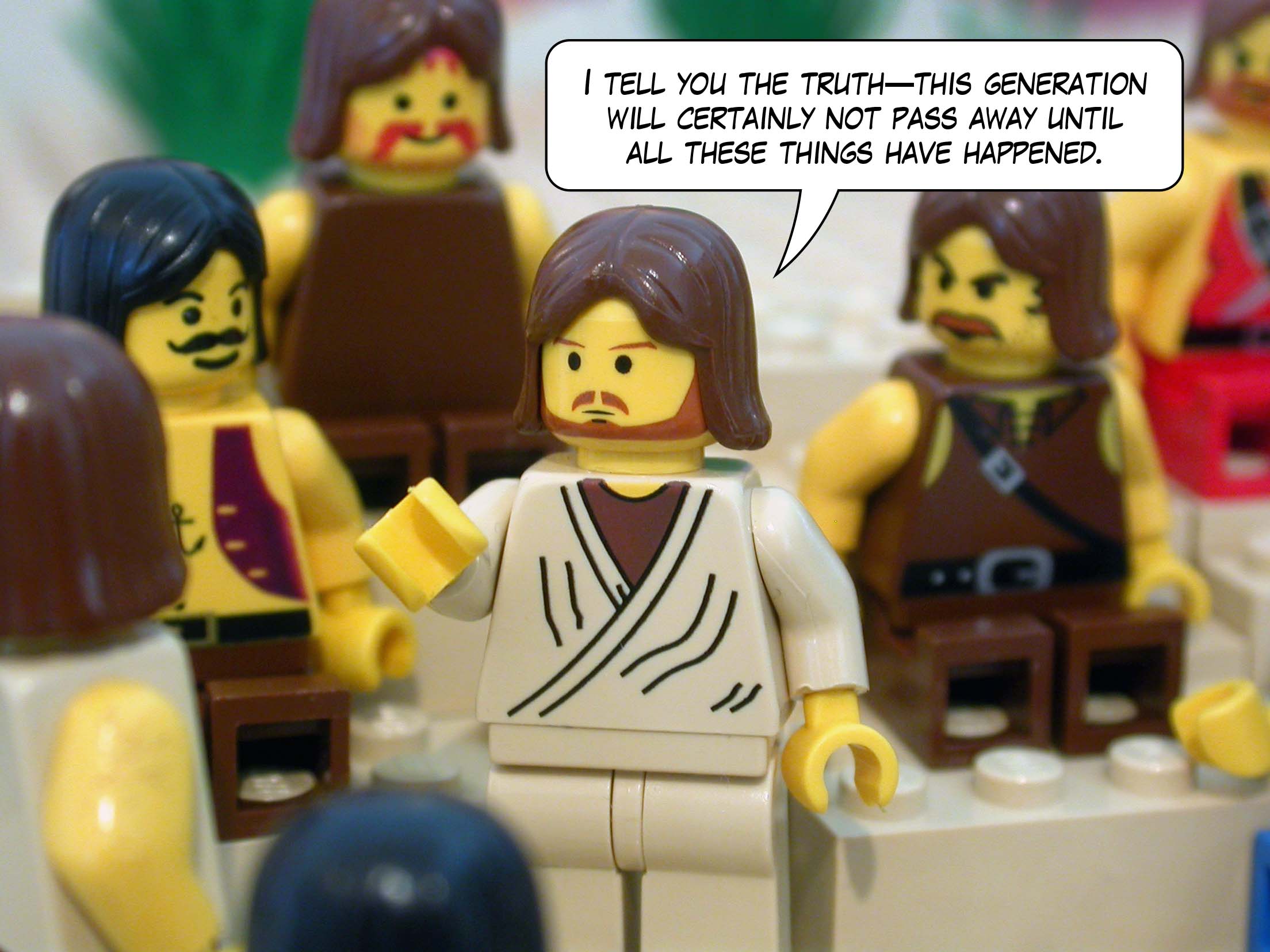 'I tell you the truth: this generation will certainly not pass away until all these things have happened.'