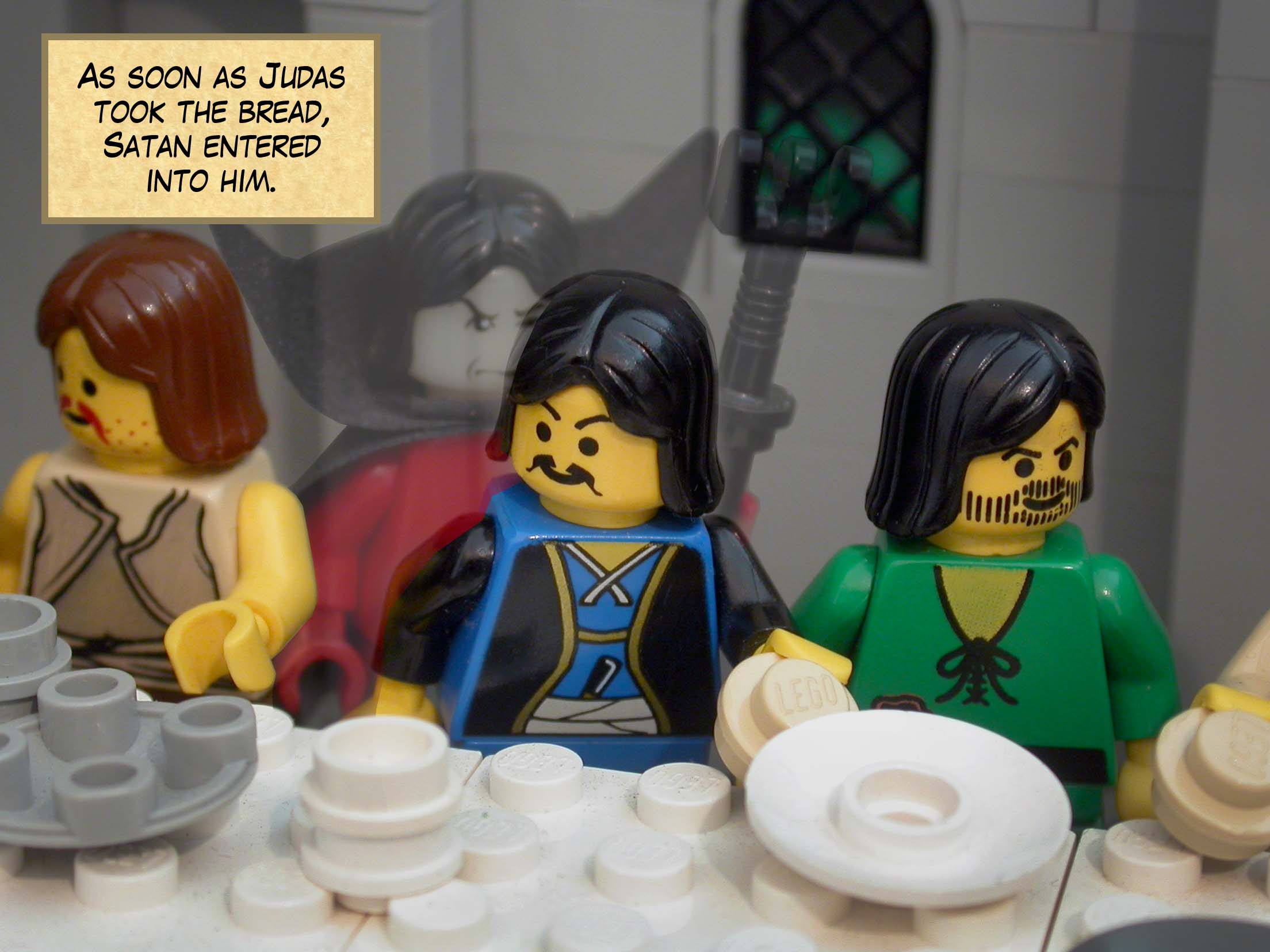 As soon as Judas took the bread, Satan entered into him.