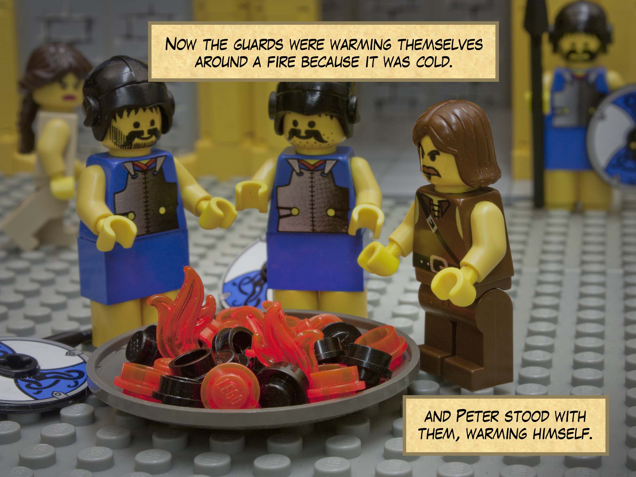 The other disciple, who was known to the high priest, went out, spoke to the woman who guarded the gate, and brought Peter in. The woman said to Peter, 'You are not also one of this man's disciples, are you?' He said, 'I am not.'