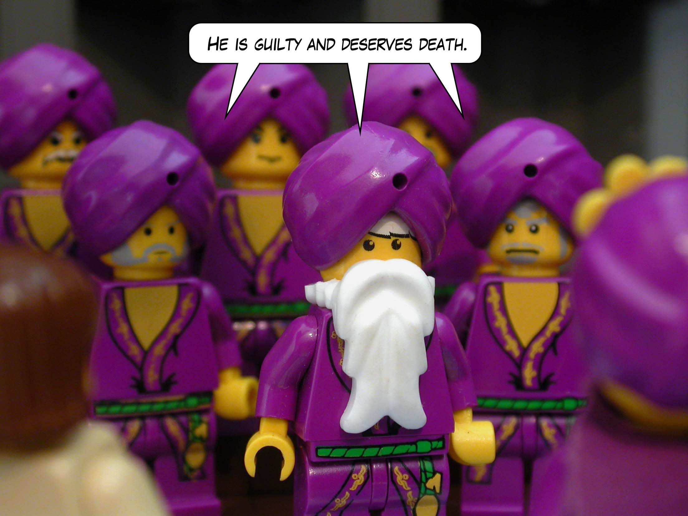 They answered, 'He is guilty and deserves death.'