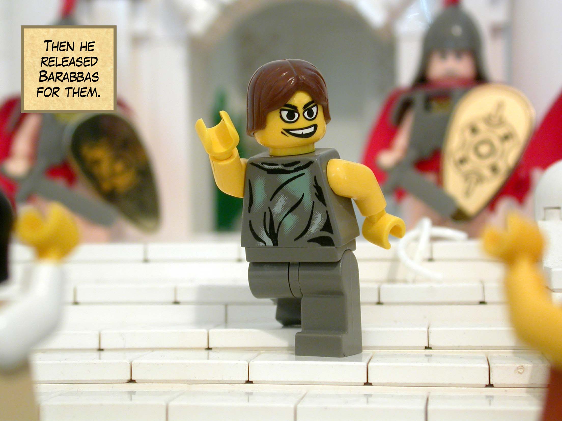 Then he released Barabbas for them.