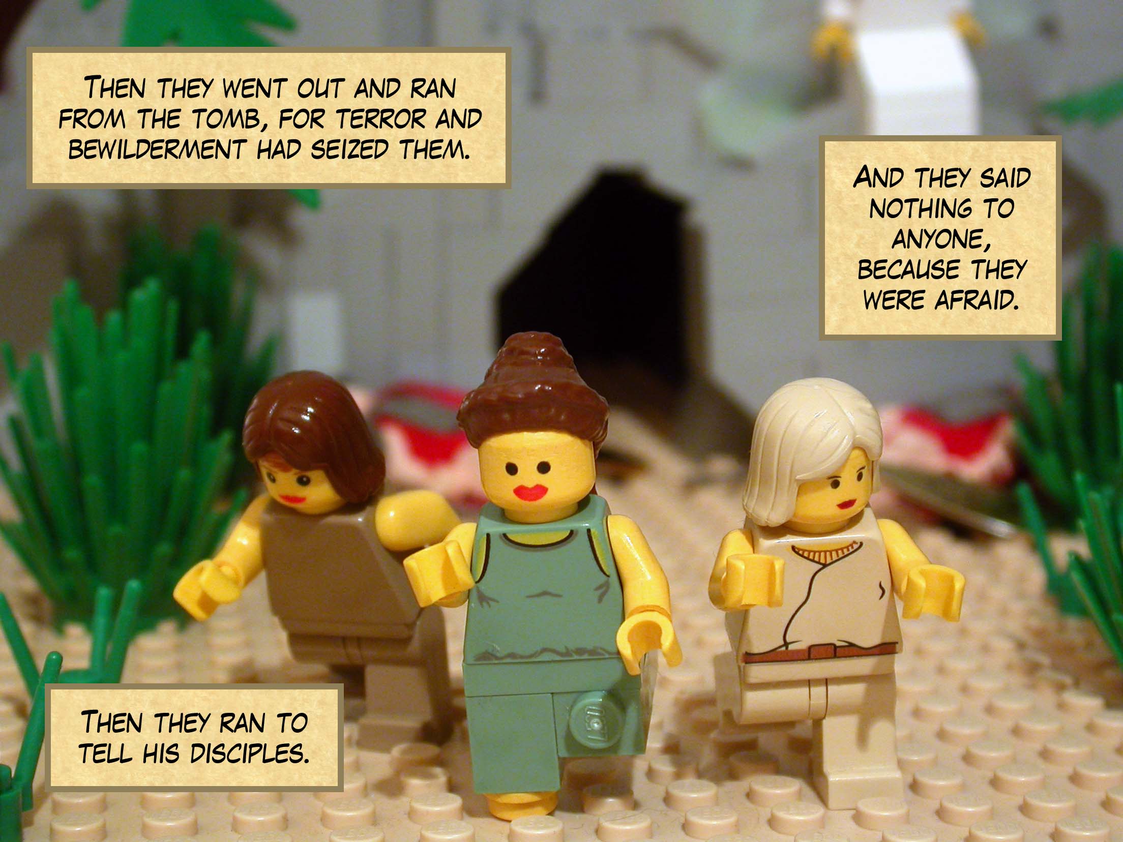 Then Peter and the other disciple went to the tomb and saw the strips of linen cloth lying there.