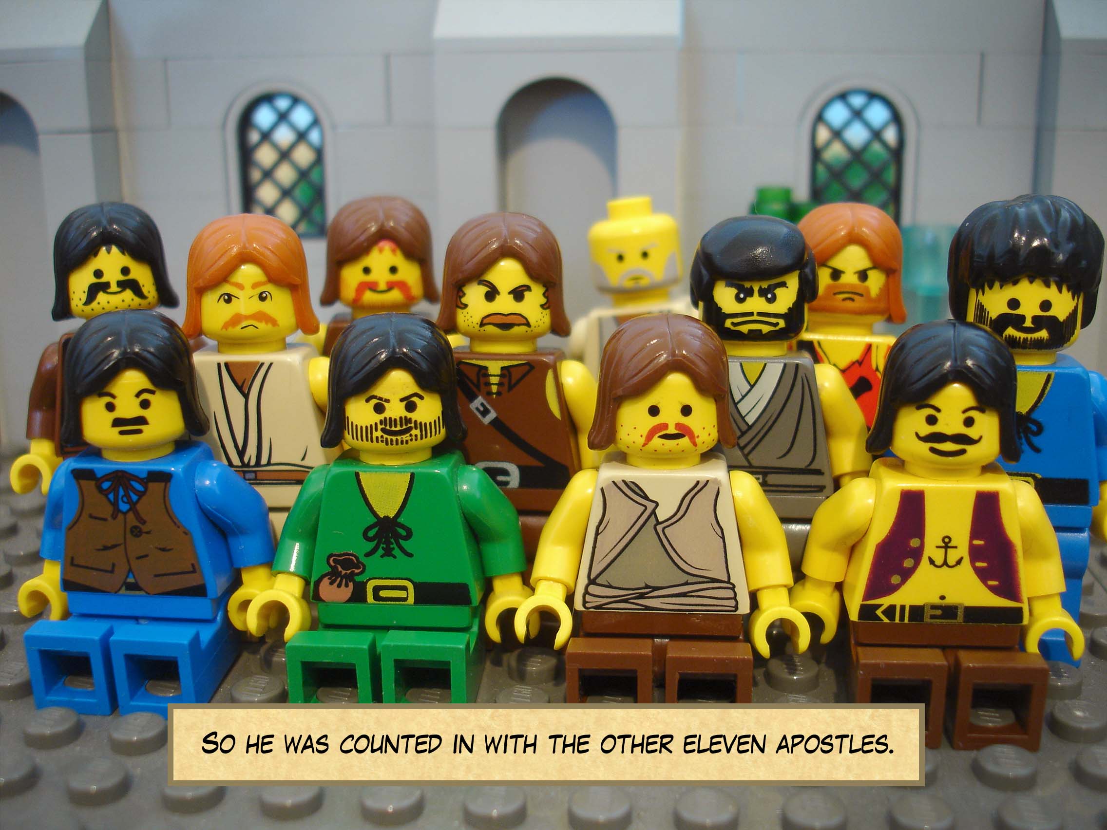 So he was counted in with the eleven apostles.