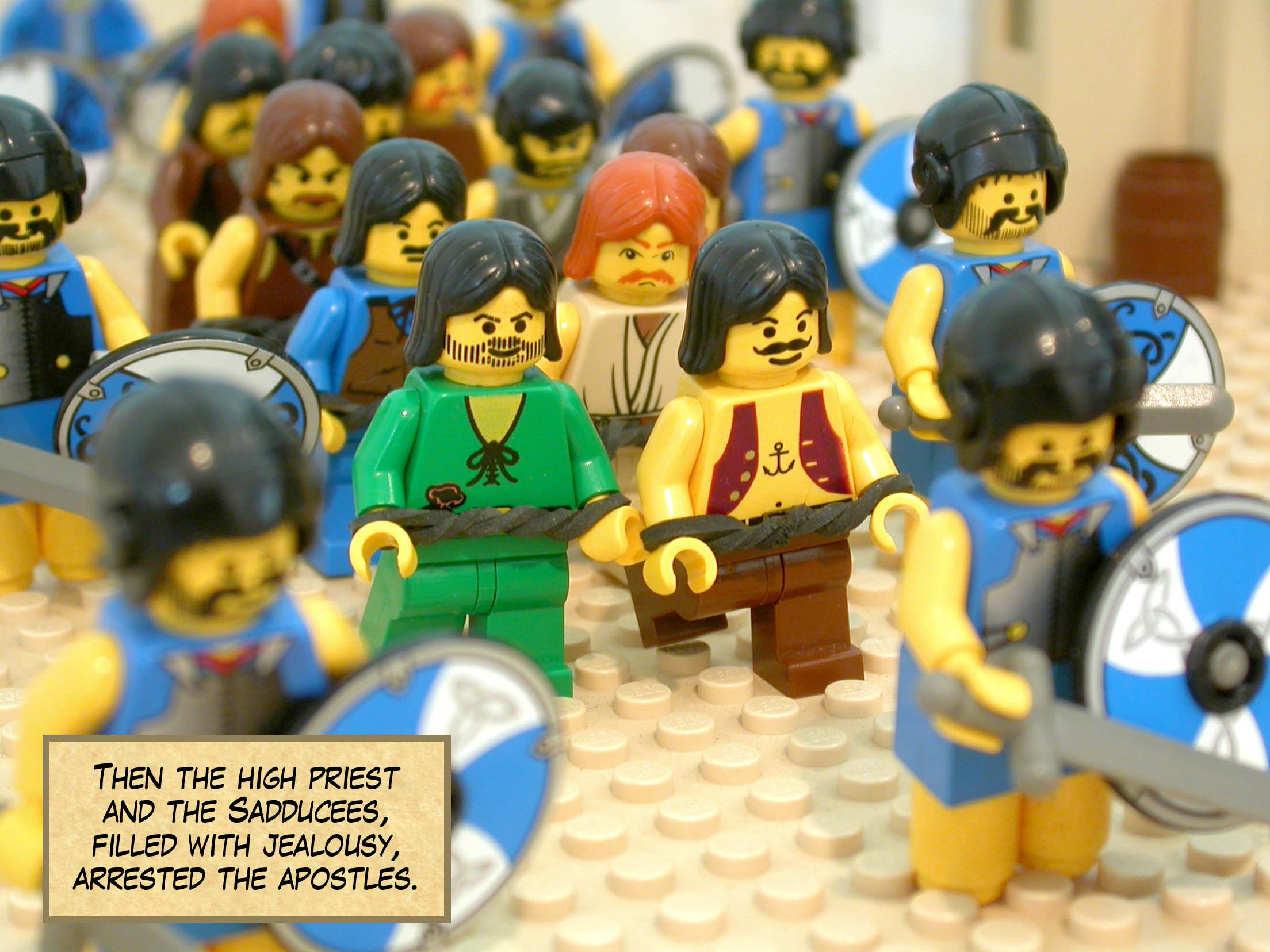 Then the high priest and the Sadducees, filled with jealousy, arrested the apostles.