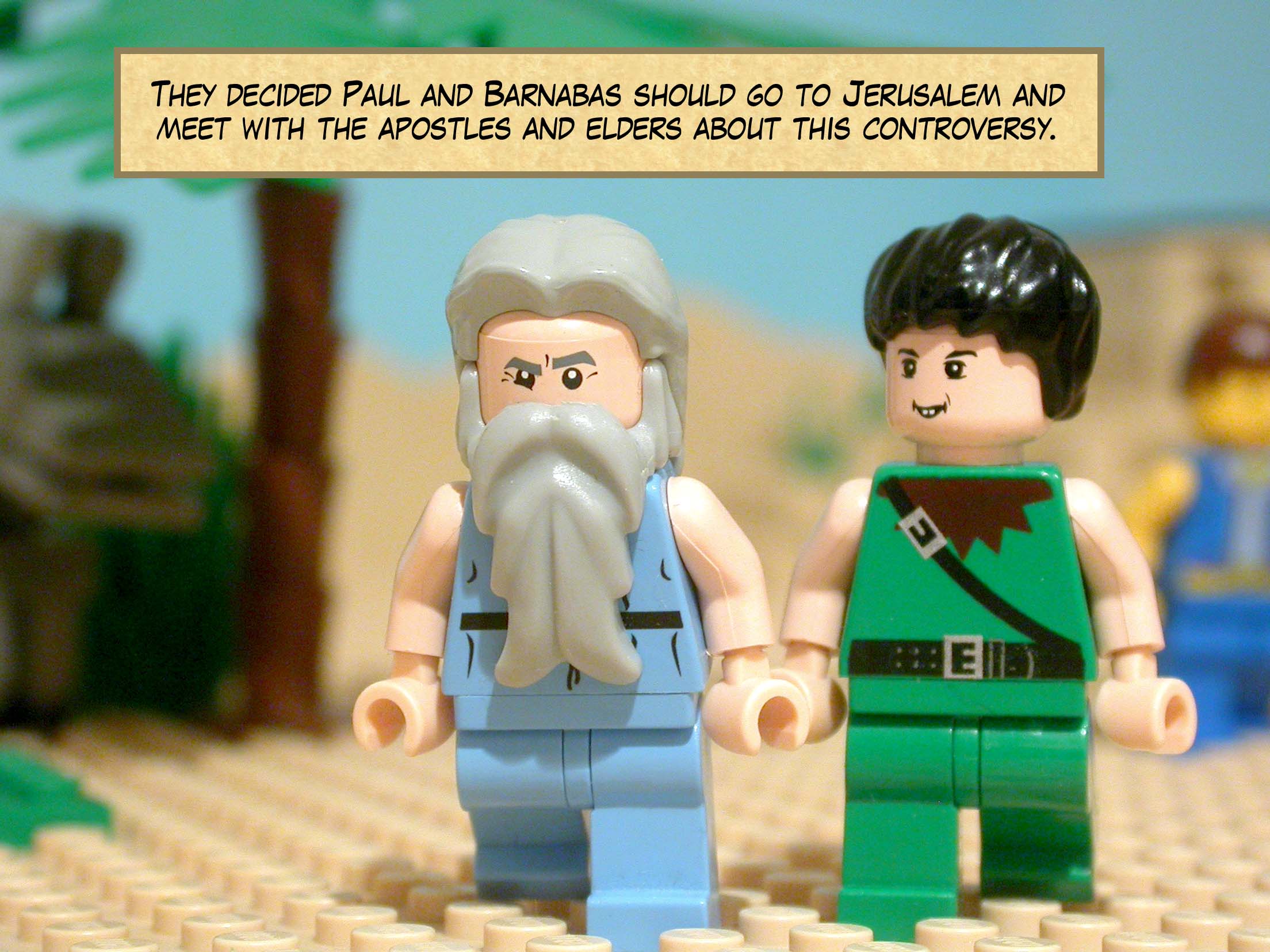 They decided Paul and Barnabas should go to Jerusalem and meet with the apostles and elders about this controversy.