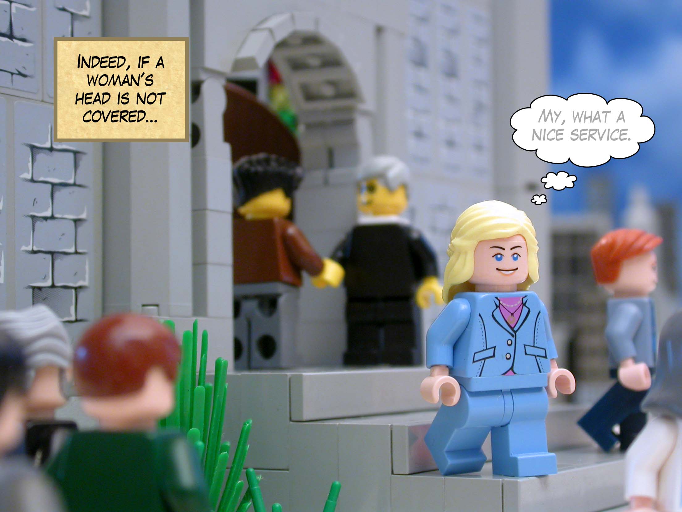 Indeed, if a woman's head is not covered...