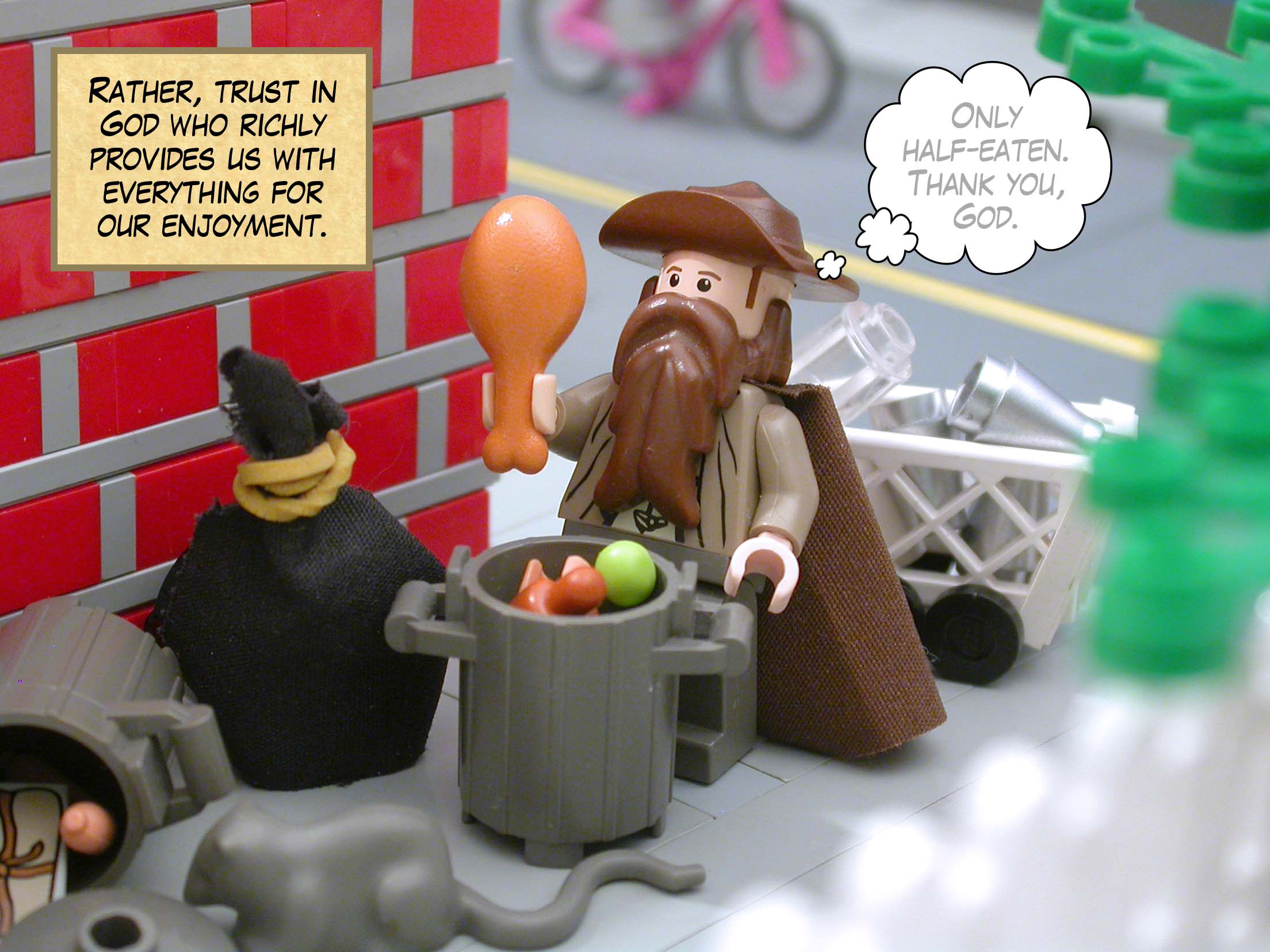 Rather, trust in God who richly provides us with everything for our enjoyment.