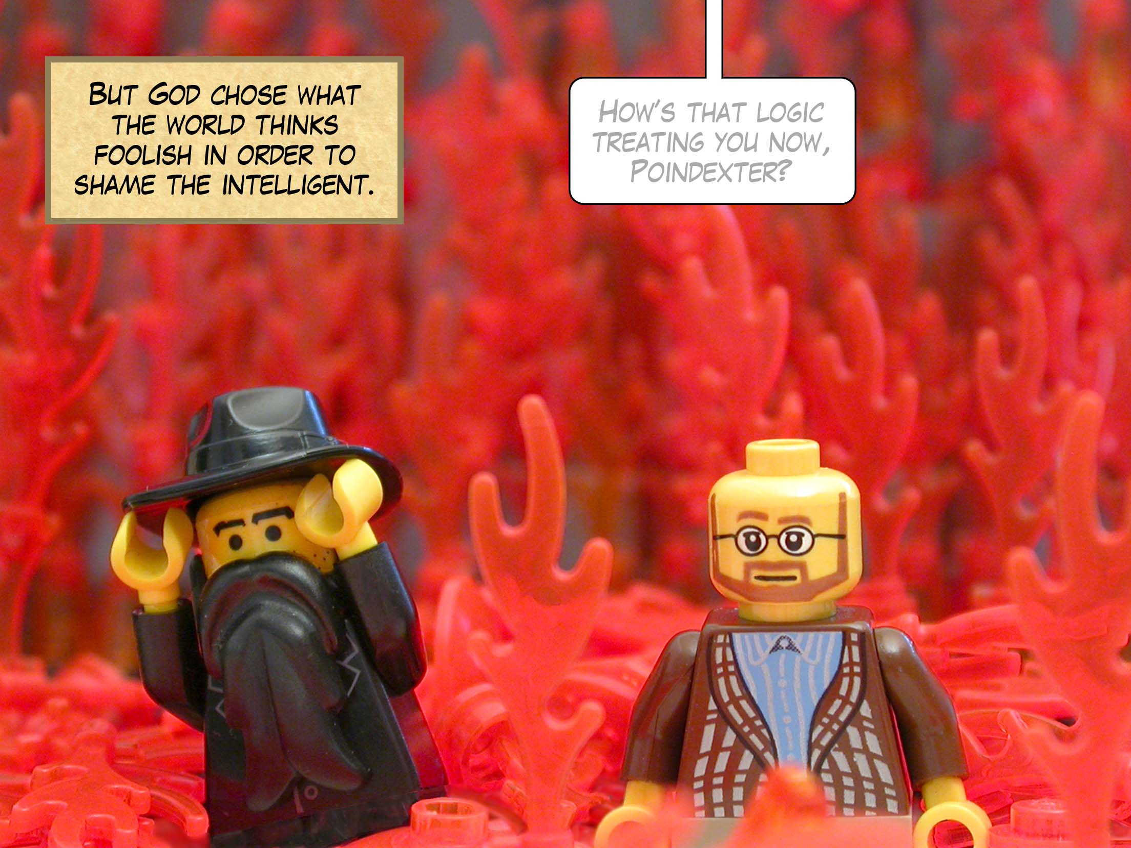 But God chose what the world thinks foolish in order to shame the intelligent.