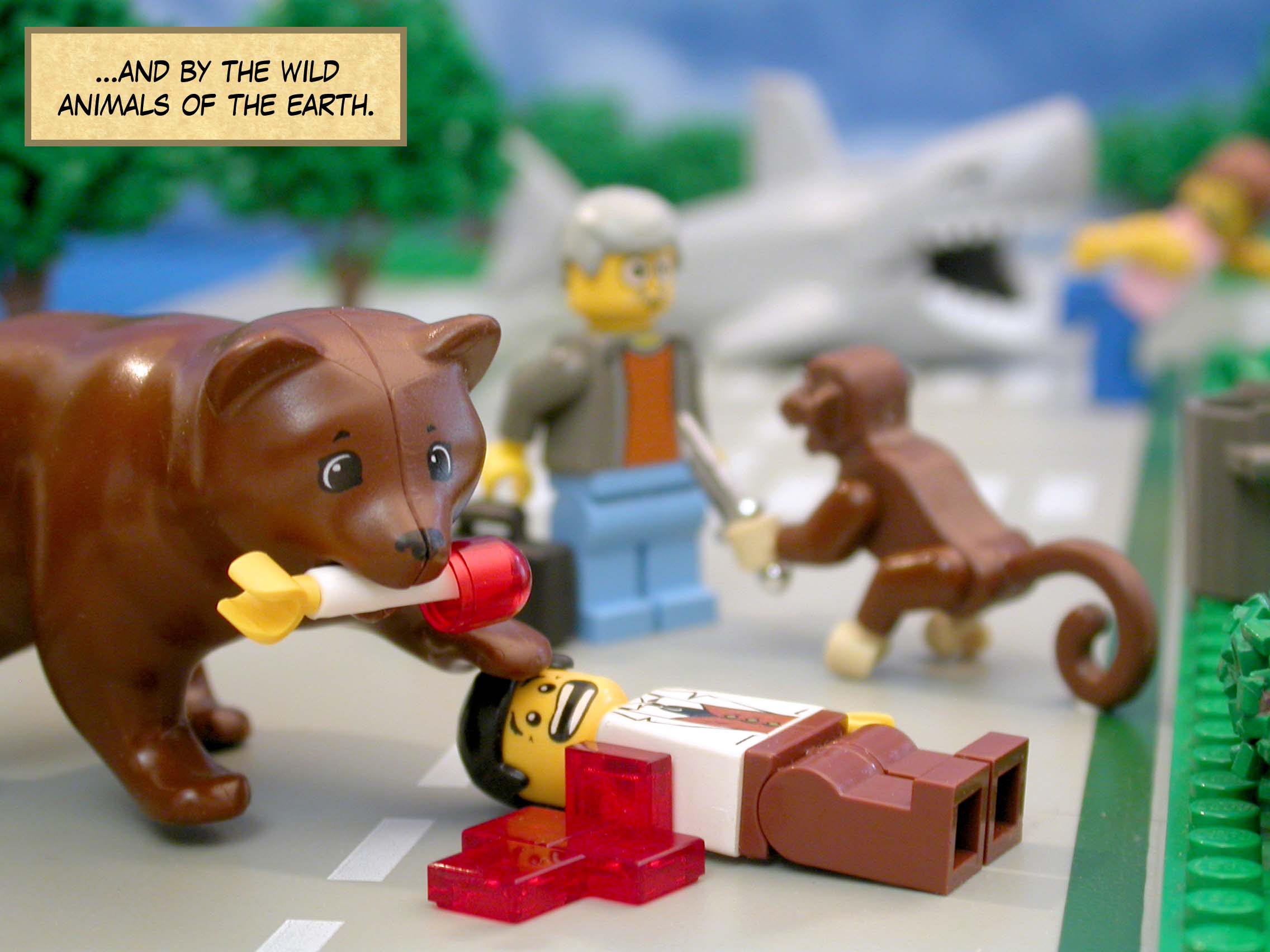 ...and by the wild animals of the earth.