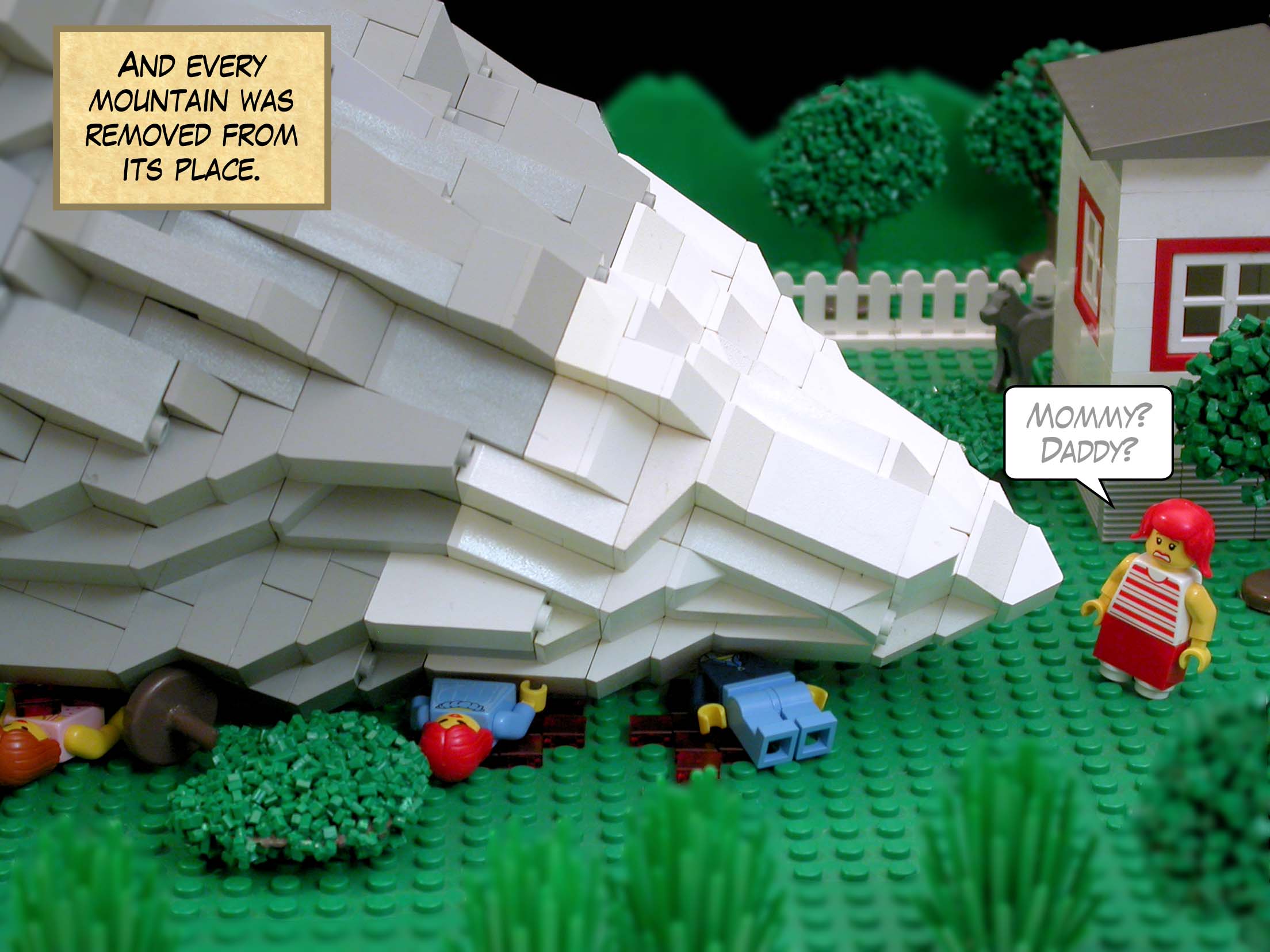 And every mountain was removed from its place.