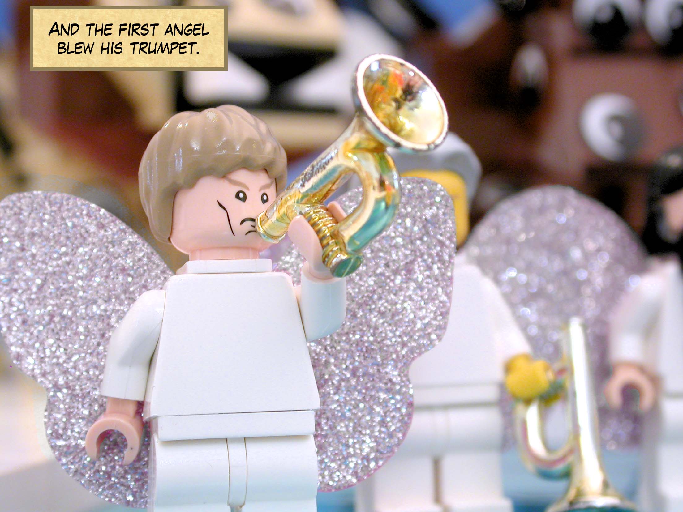 And the first angel blew his trumpet.