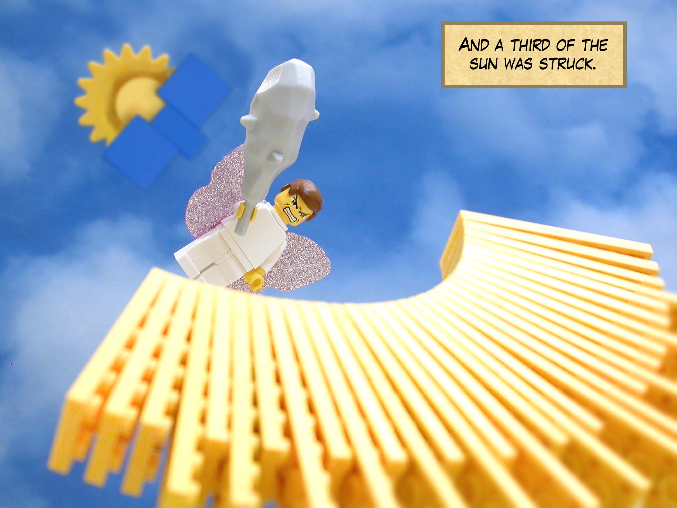 And a third of the sun was struck.