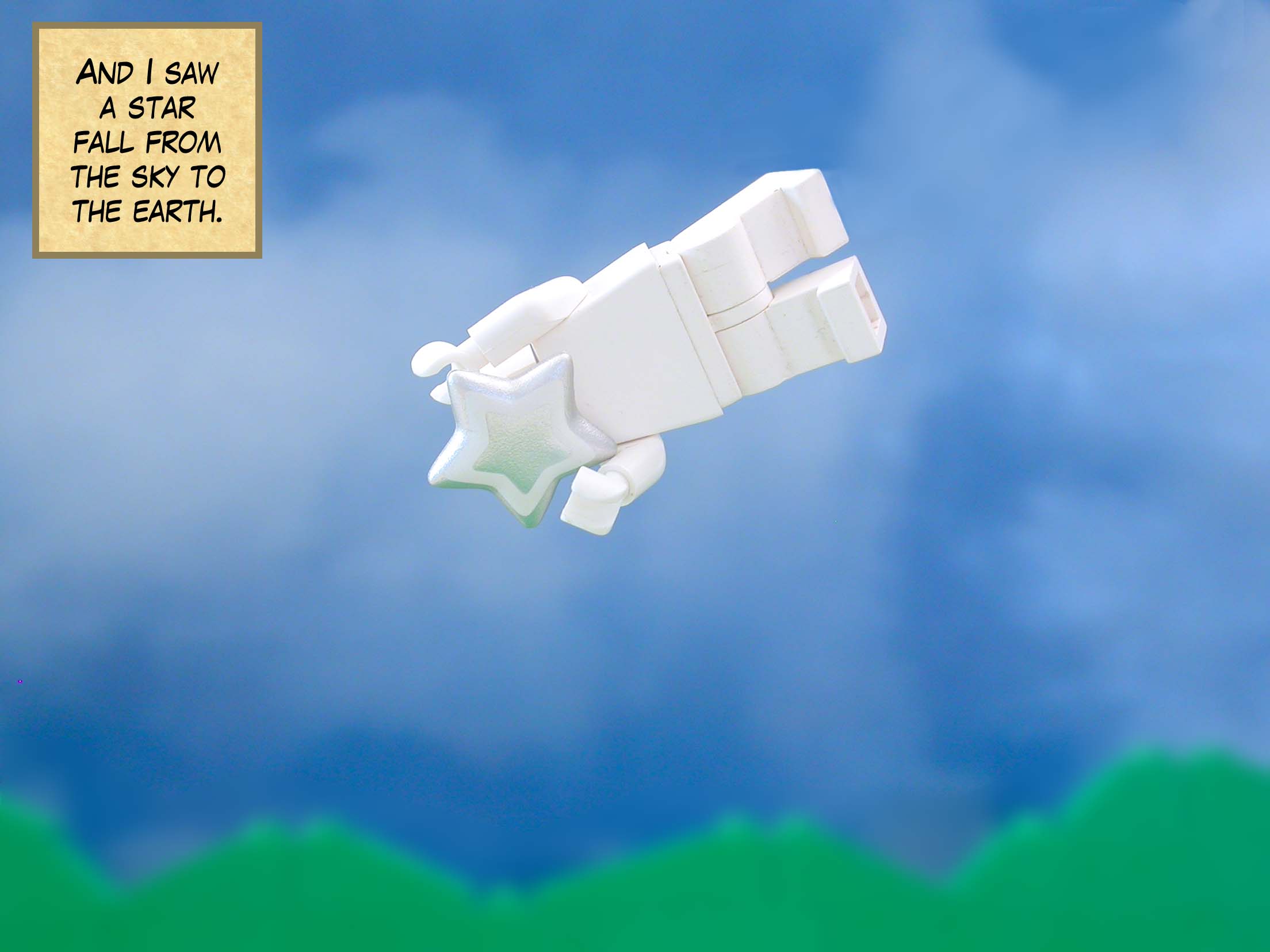 And I saw a star fall from the sky to the earth.