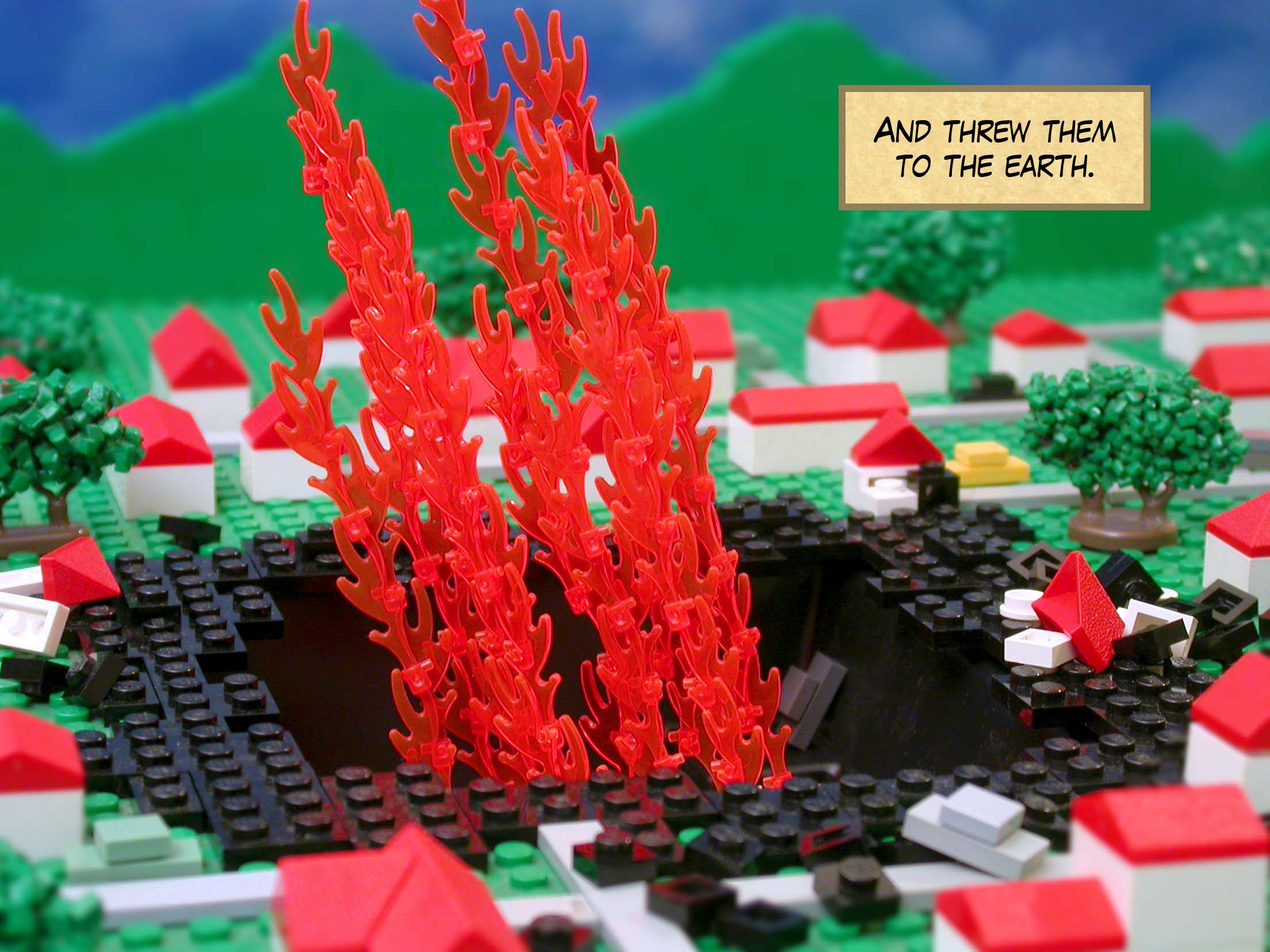 And threw them to the earth.