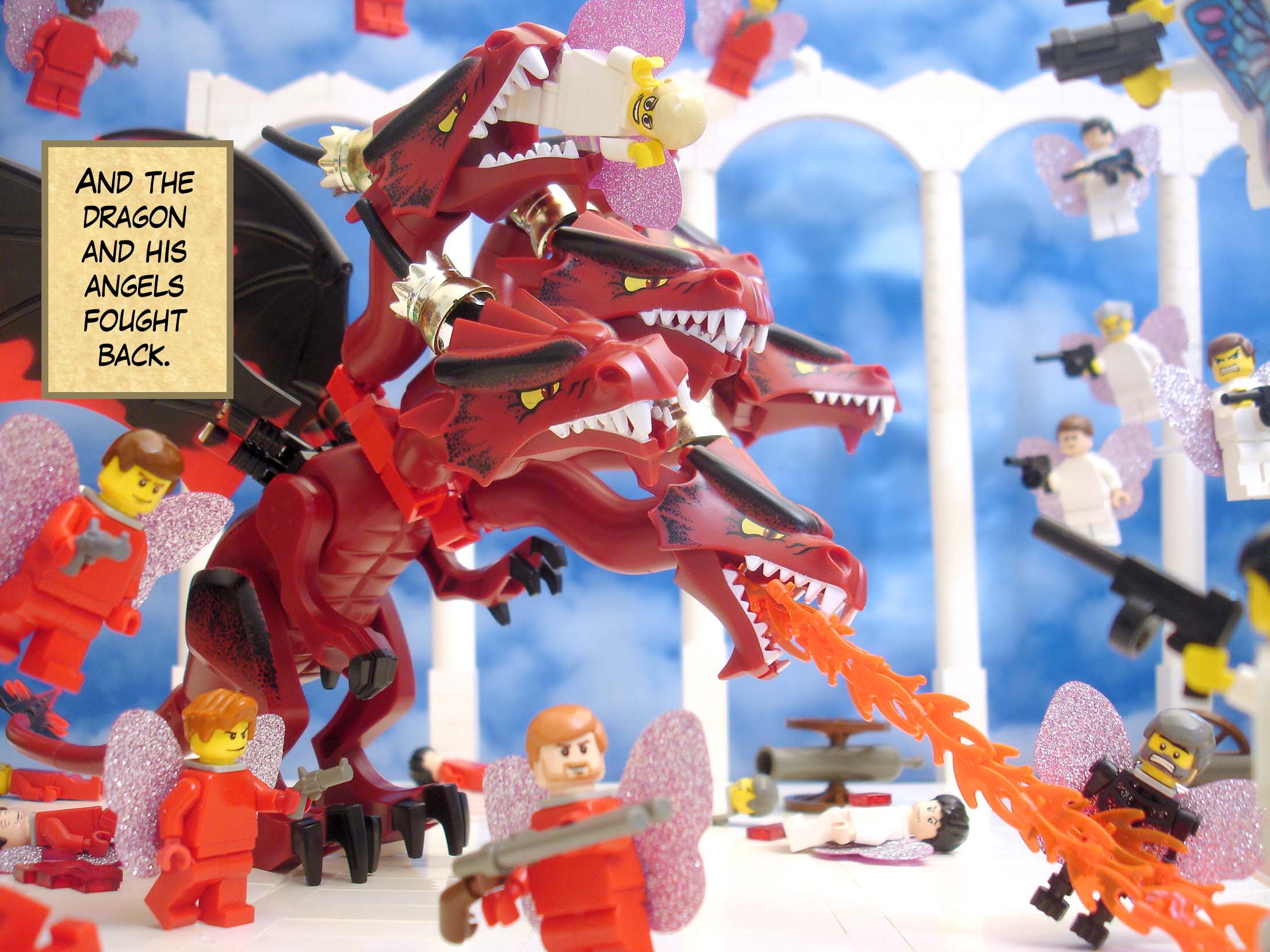 And the dragon and his angels fought back.