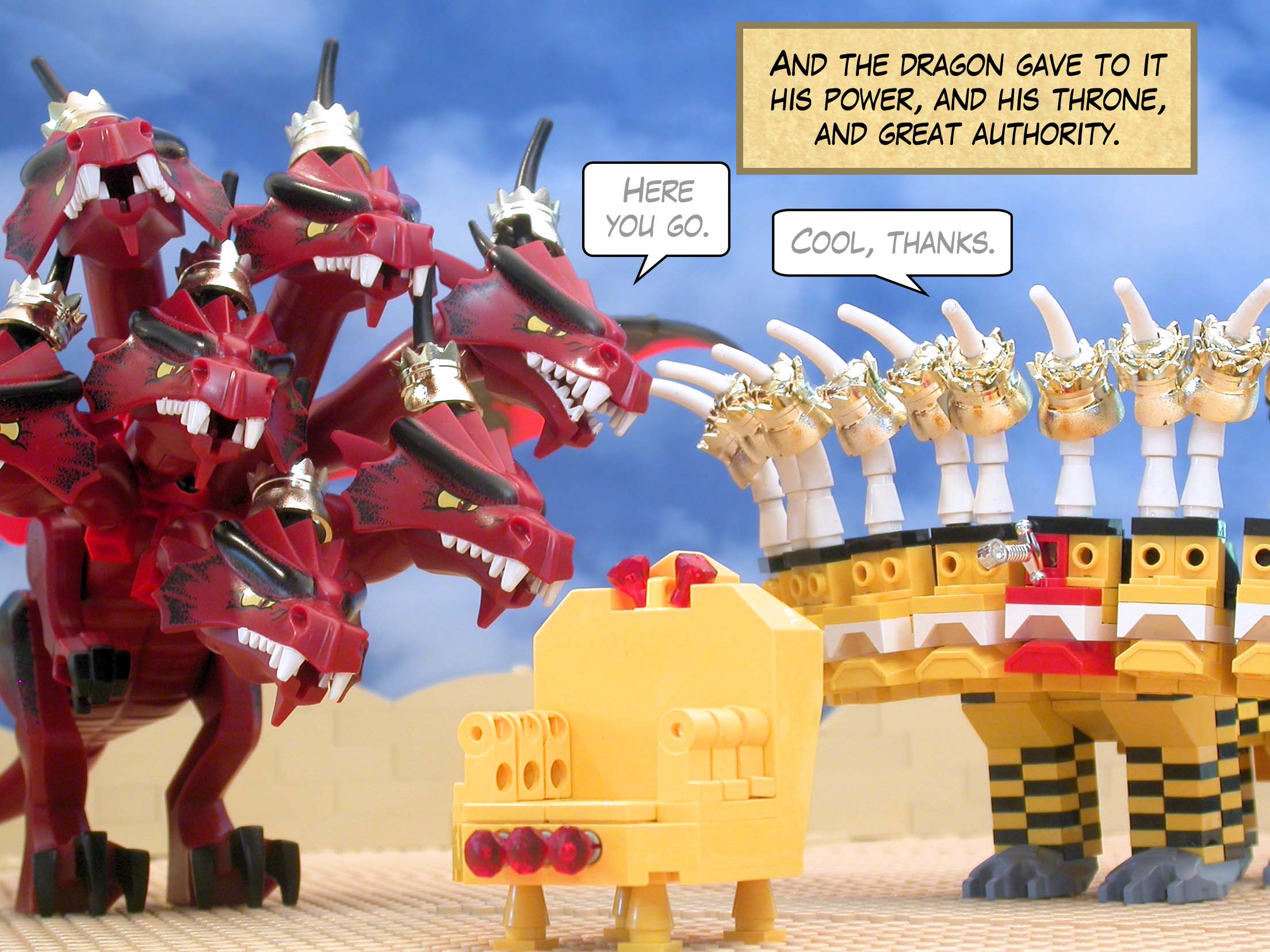 The whole world was amazed and followed the beast.