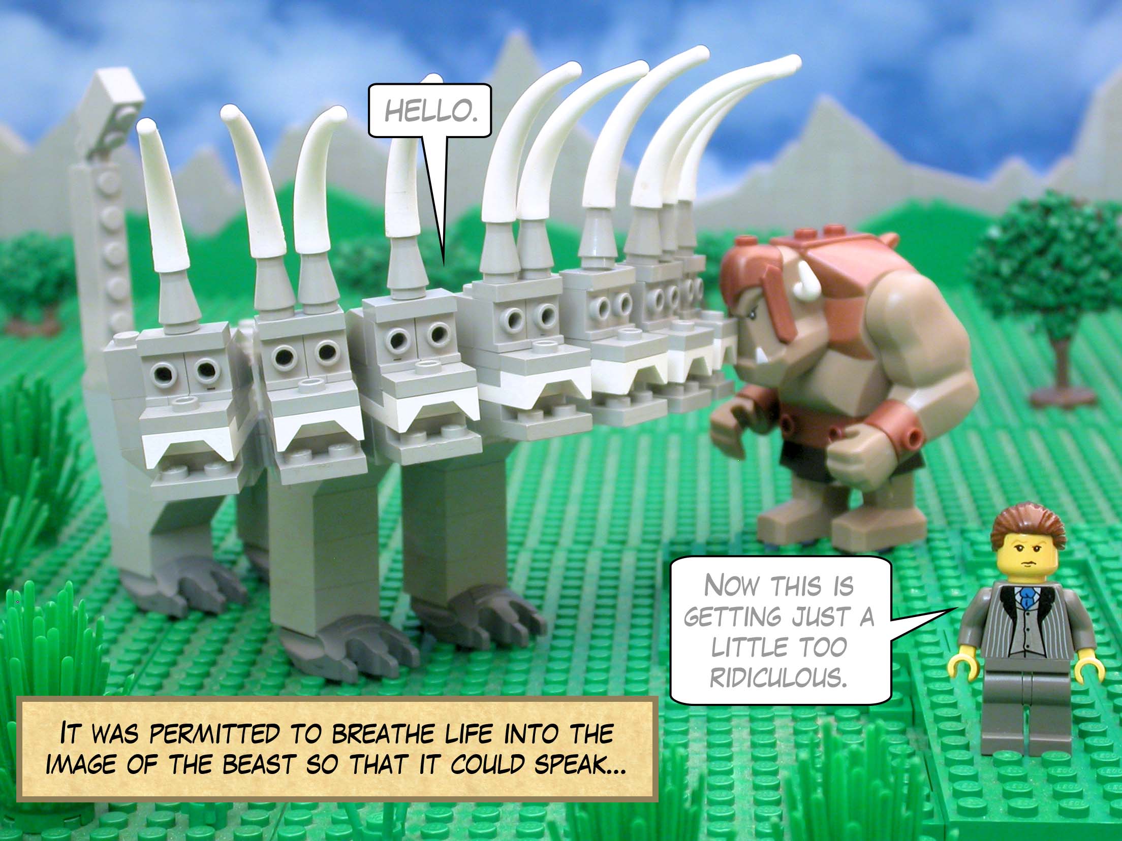 It was permitted to breathe life into the image of the beast so that it could speak...