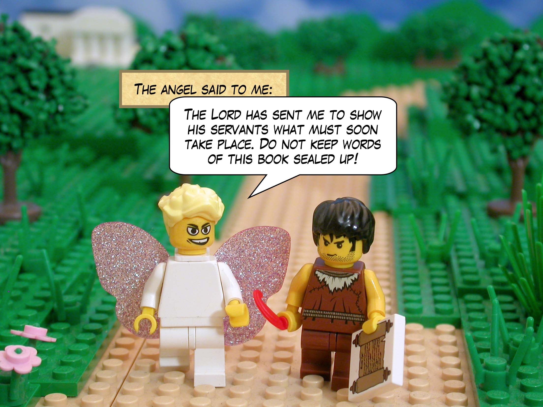 The angel said to me, 'The Lord has sent me to show his servants what must soon take place. Do not keep words of this book sealed up!'