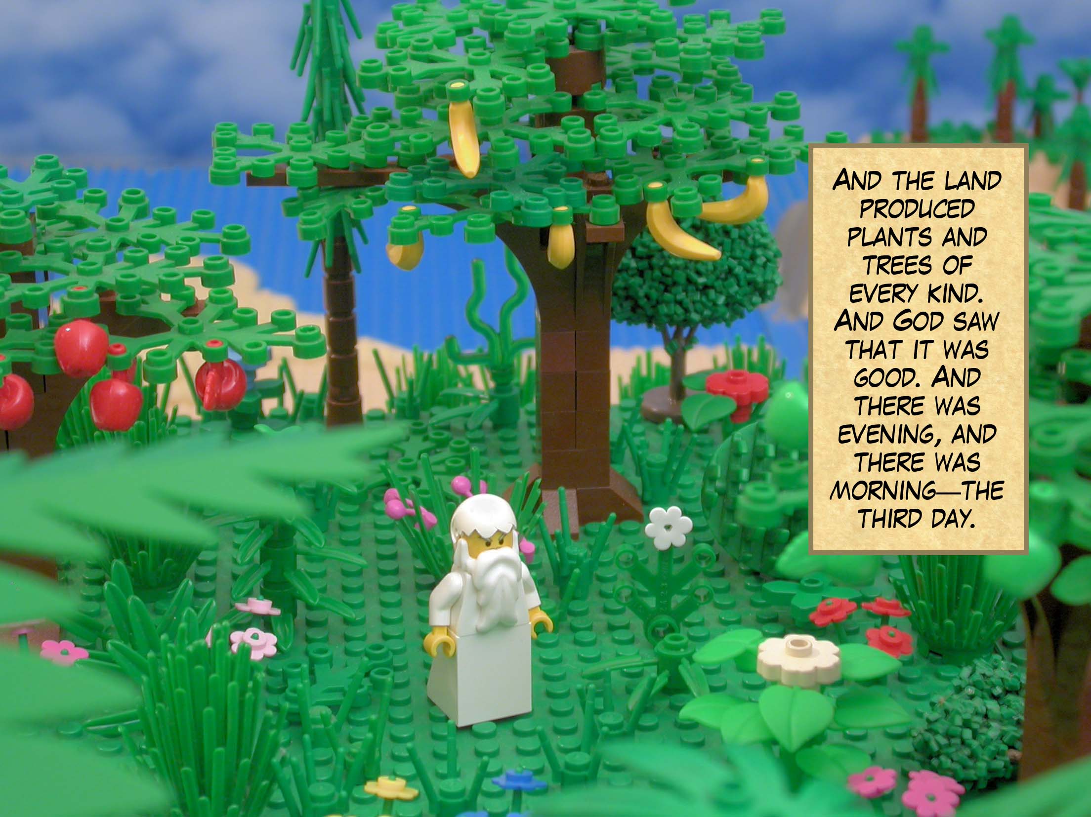 And the land produced plants and trees of every kind. And God saw that it was good. And there was evening, and there was morning—the third day.