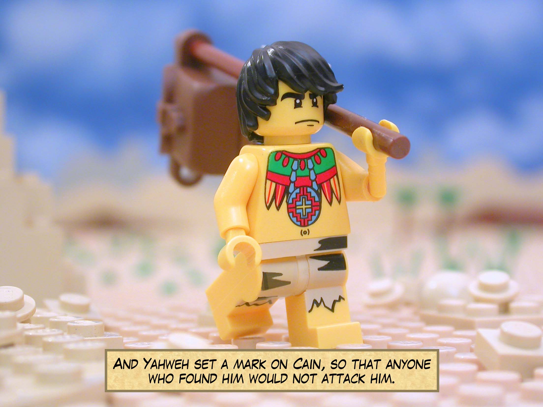 And Yahweh set a mark on Cain, so that anyone who found him would not attack him.