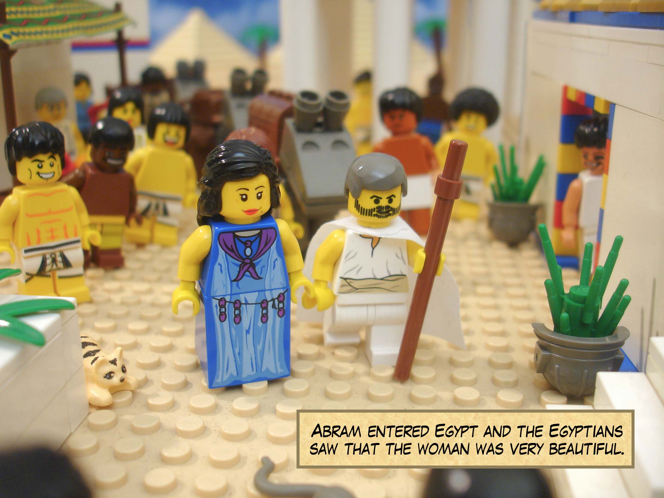 Abram entered Egypt and the Egyptians saw that the woman was very beautiful.