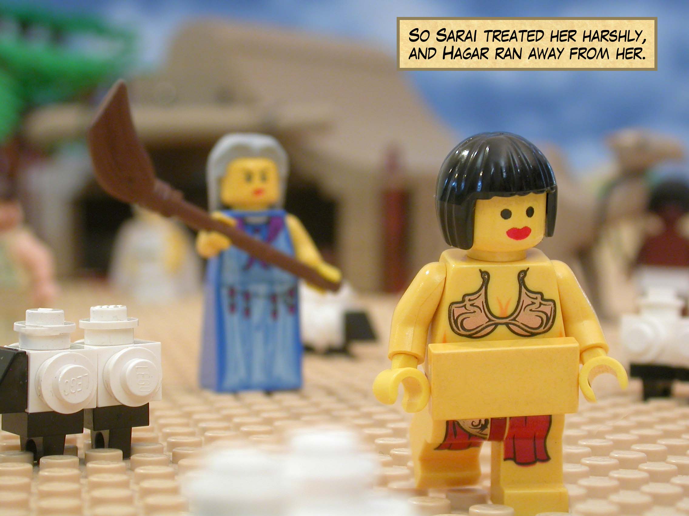 So Sarai treated her harshly, and Hagar ran away from her.