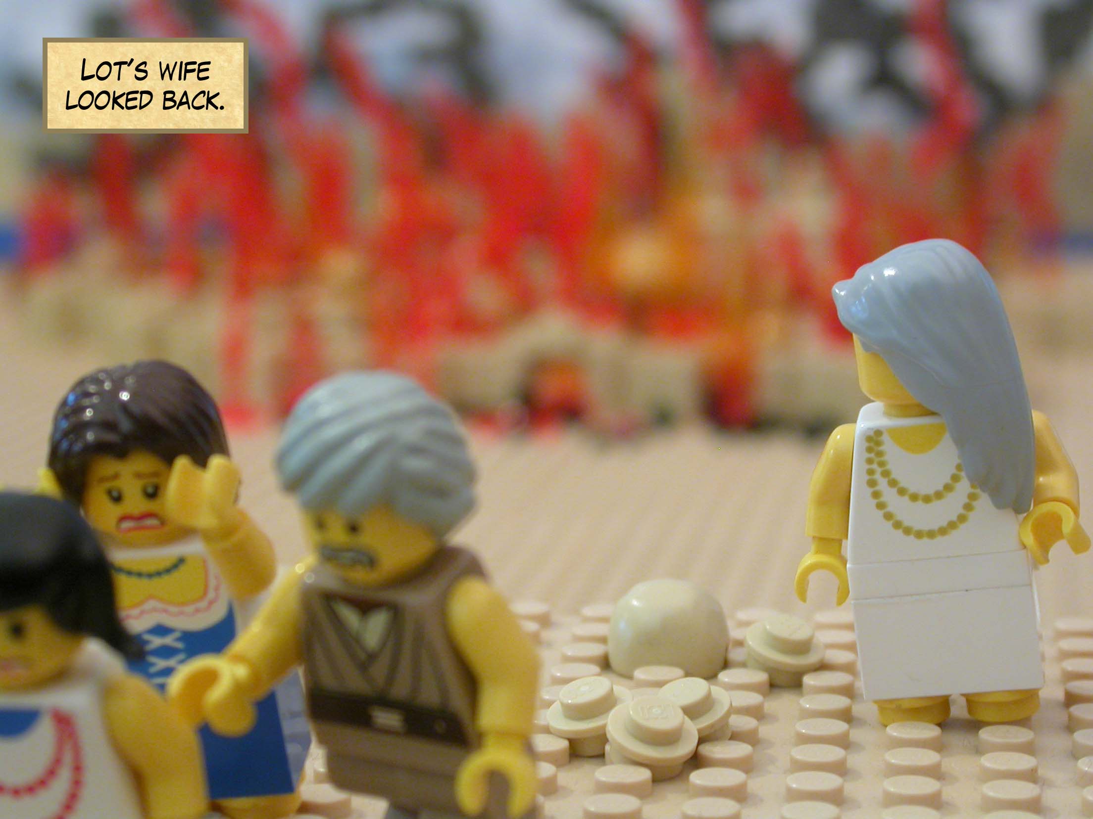 Lot's wife looked back.