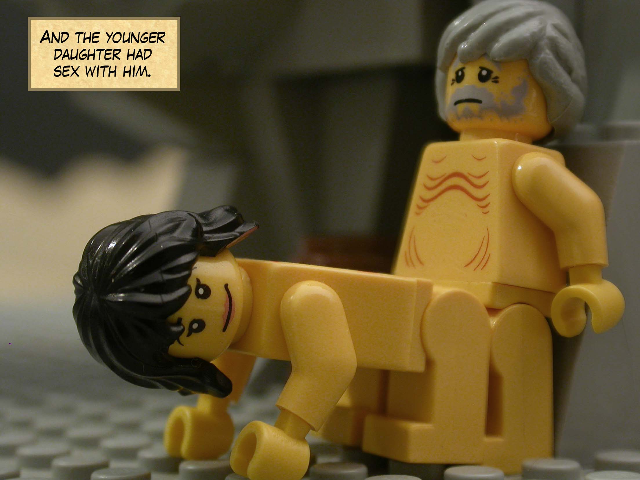 And the younger daughter had sex with him.