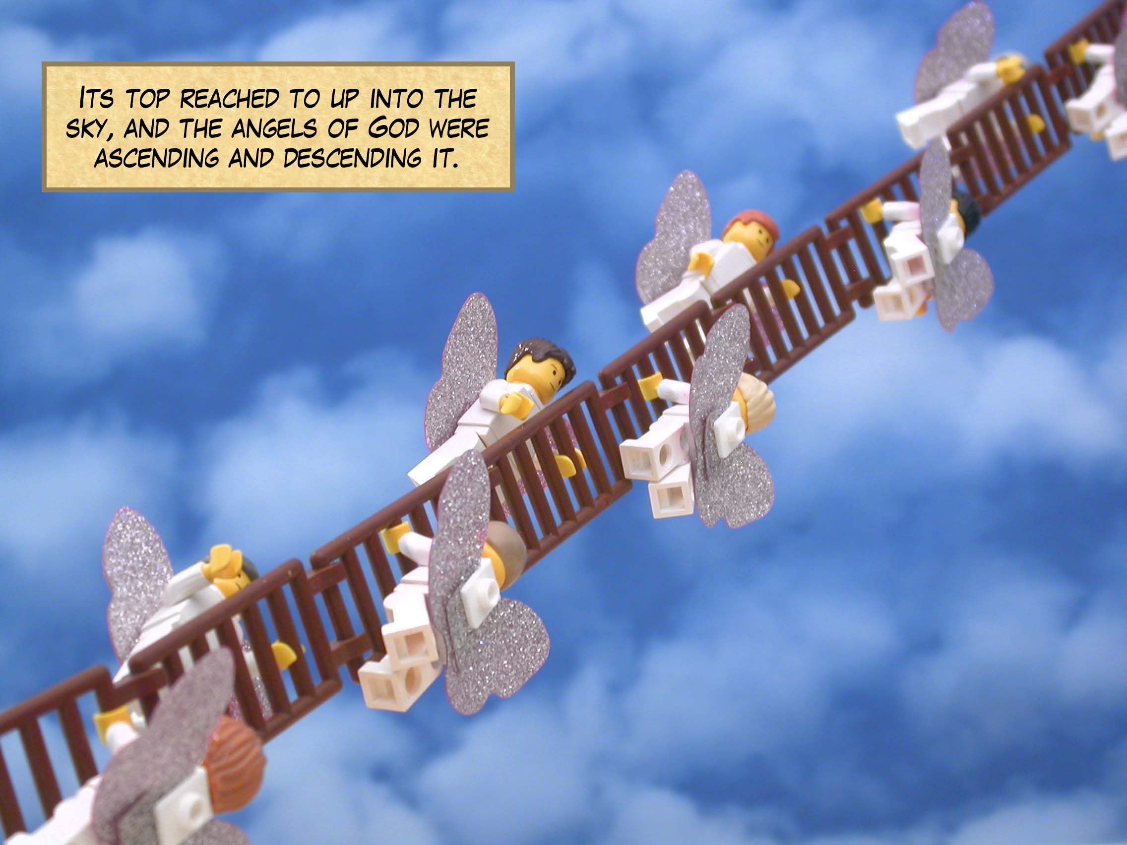 Its top reached to up into the sky, and the angels of God were ascending and descending it.