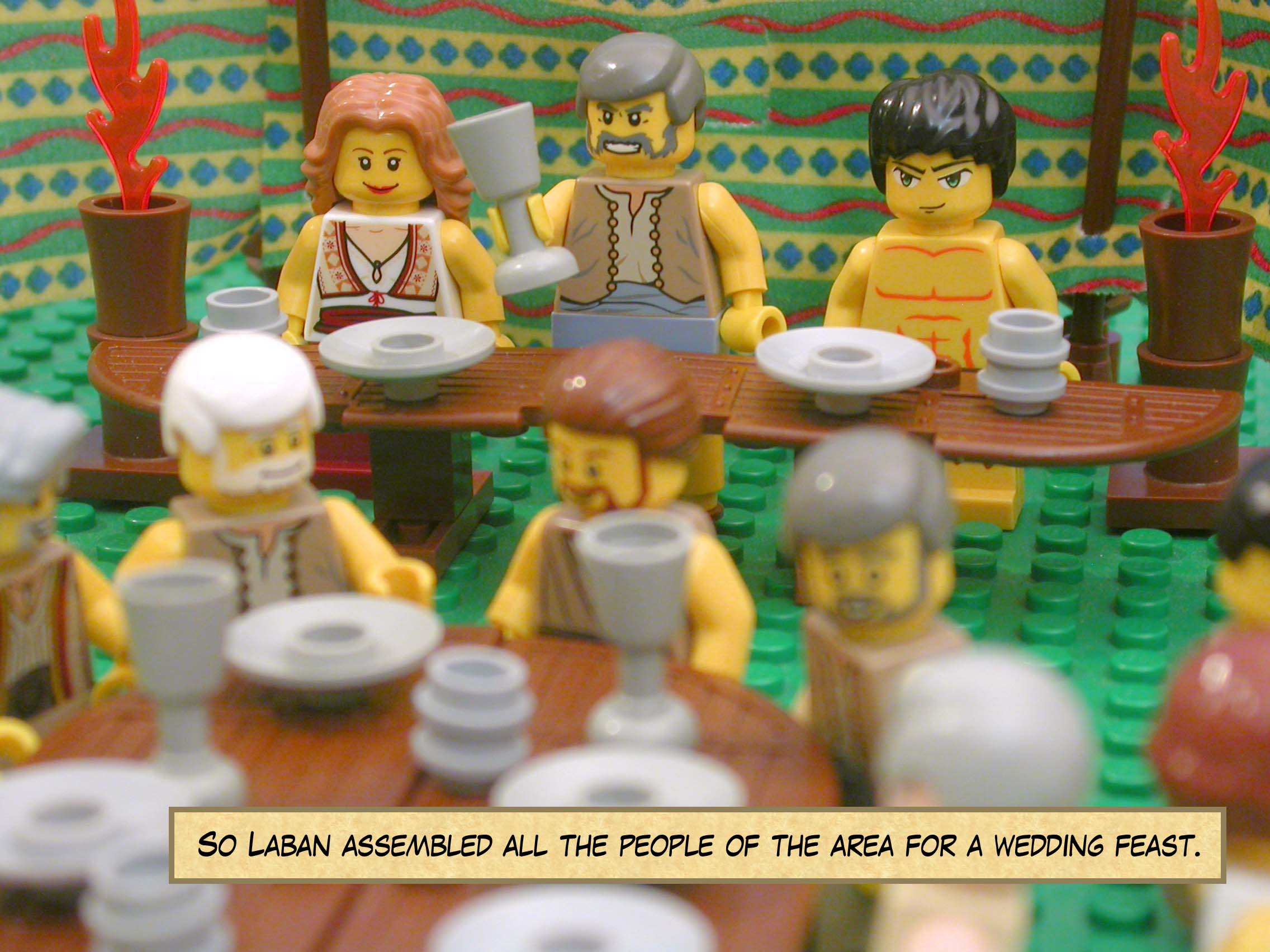 So Laban assembled all the people of the area for a wedding feast.