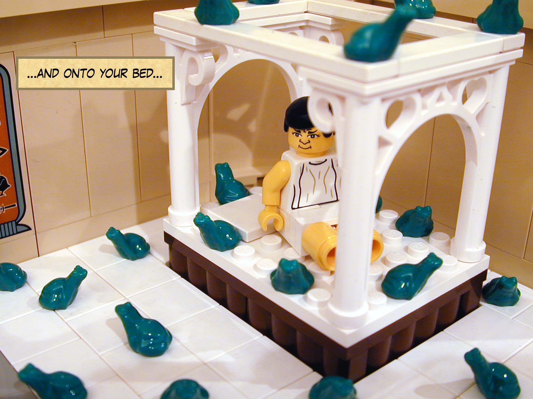 ...and onto your bed...